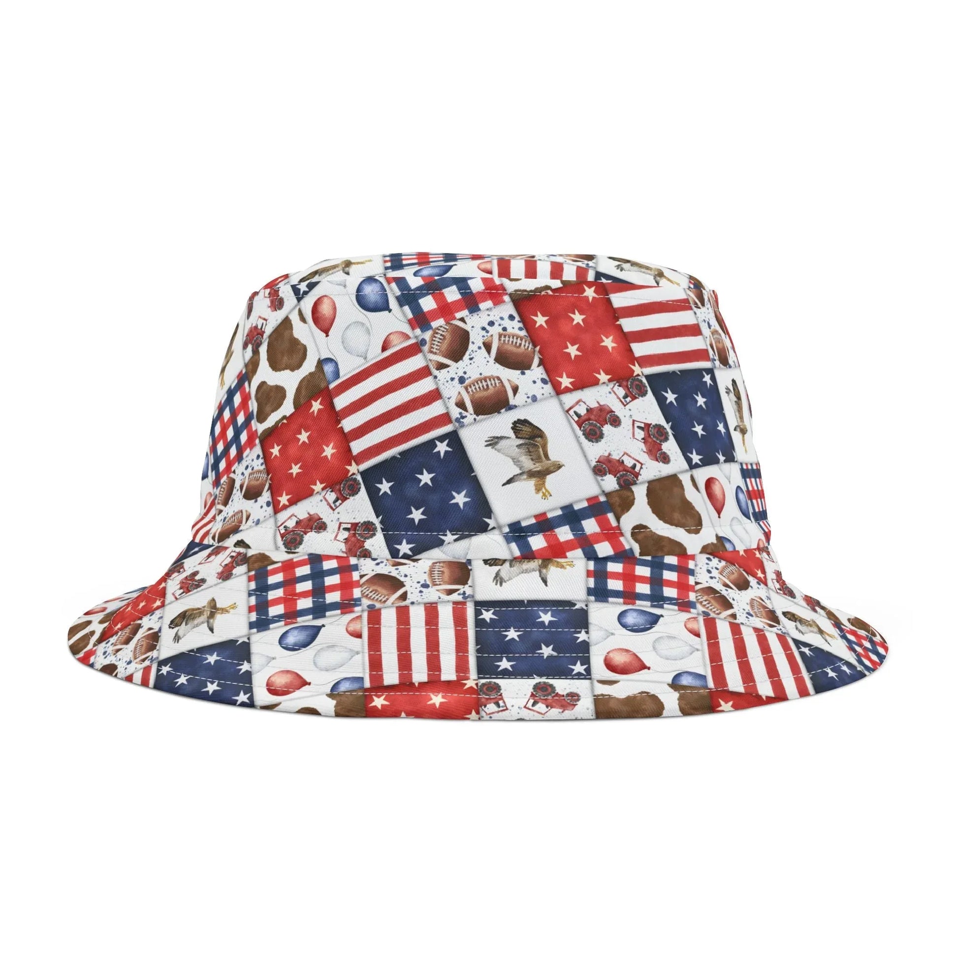 Patriot Patchwork Custom Bucket Hat - Hats