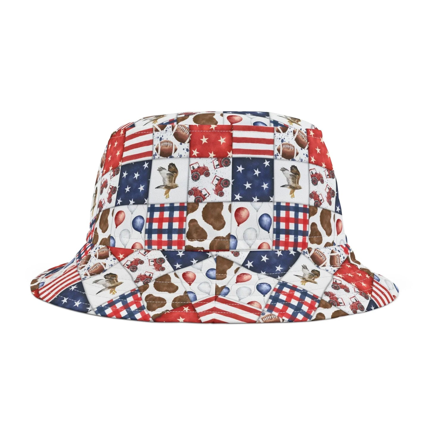 Patriot Patchwork Custom Bucket Hat - Hats