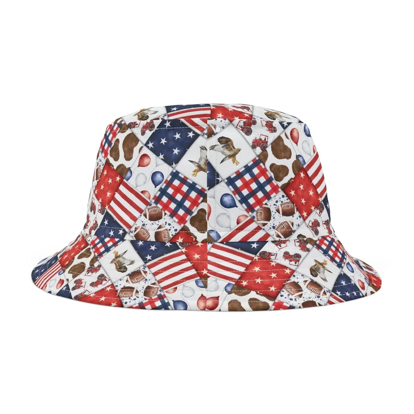 Patriot Patchwork Custom Bucket Hat - Hats