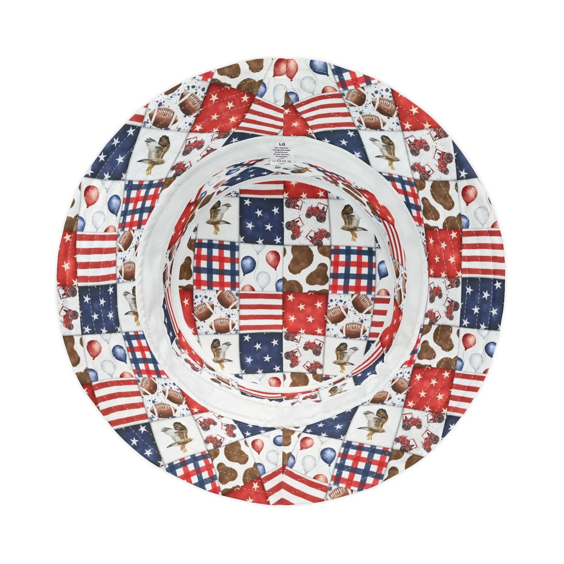 Patriot Patchwork Custom Bucket Hat - Hats