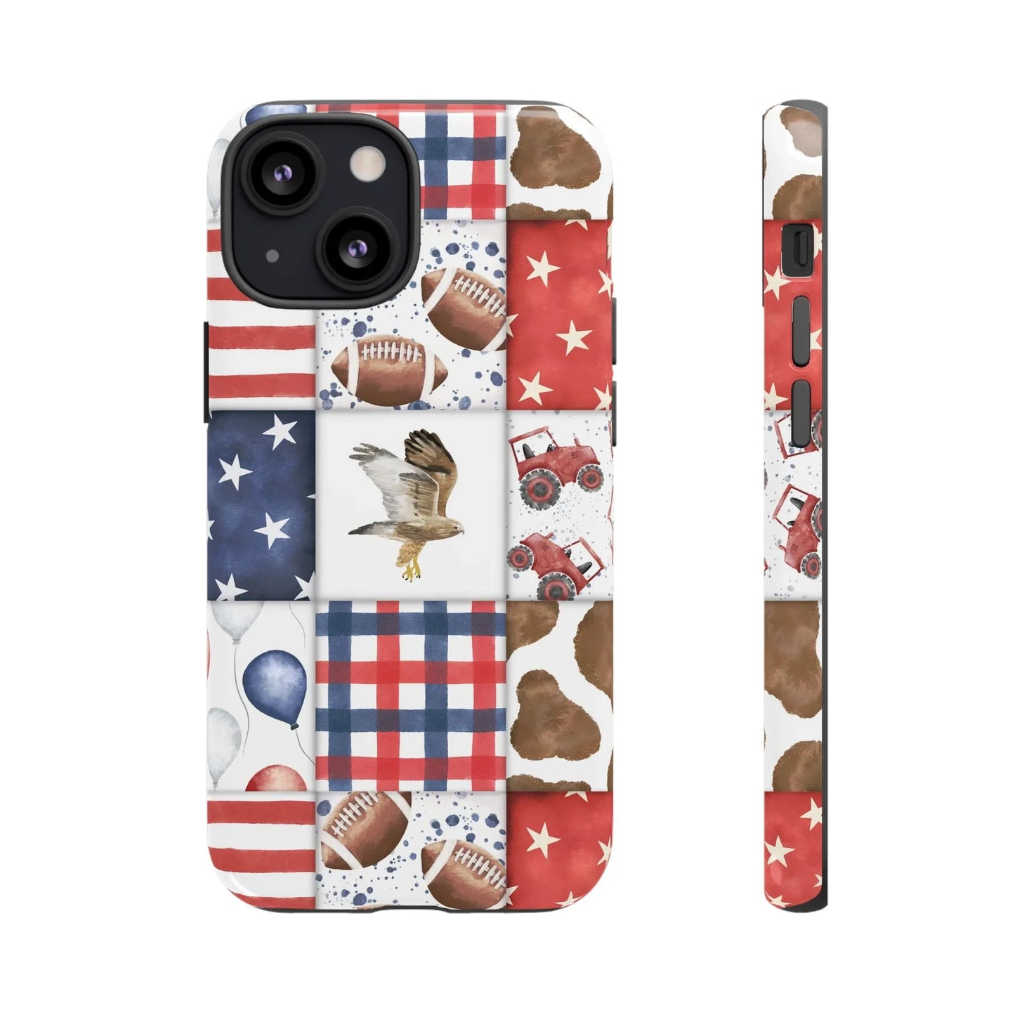 Patriot Patchwork iPhone Case - 13 Mini / Glossy - Phone