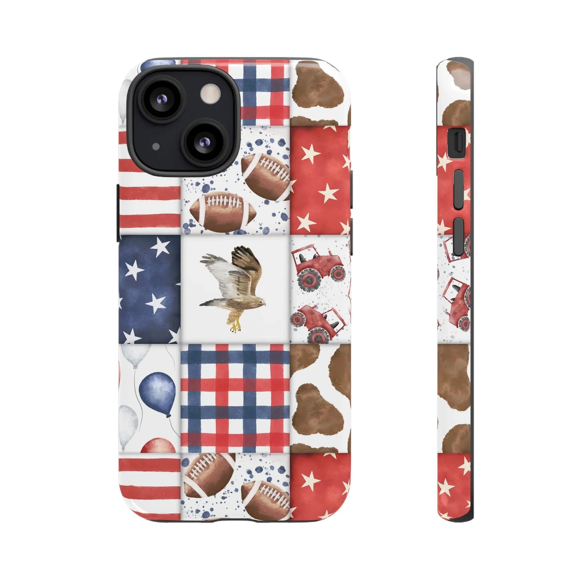 Patriot Patchwork iPhone Case - 13 Mini / Glossy - Phone