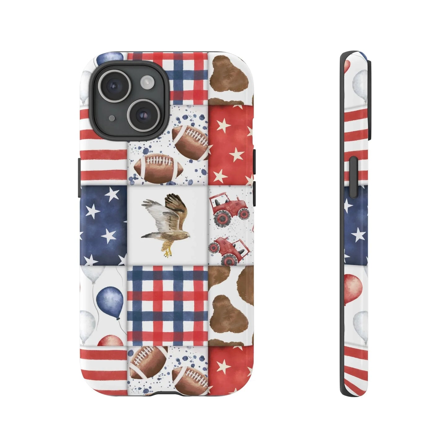 Patriot Patchwork iPhone Case - 15 / Glossy - Phone