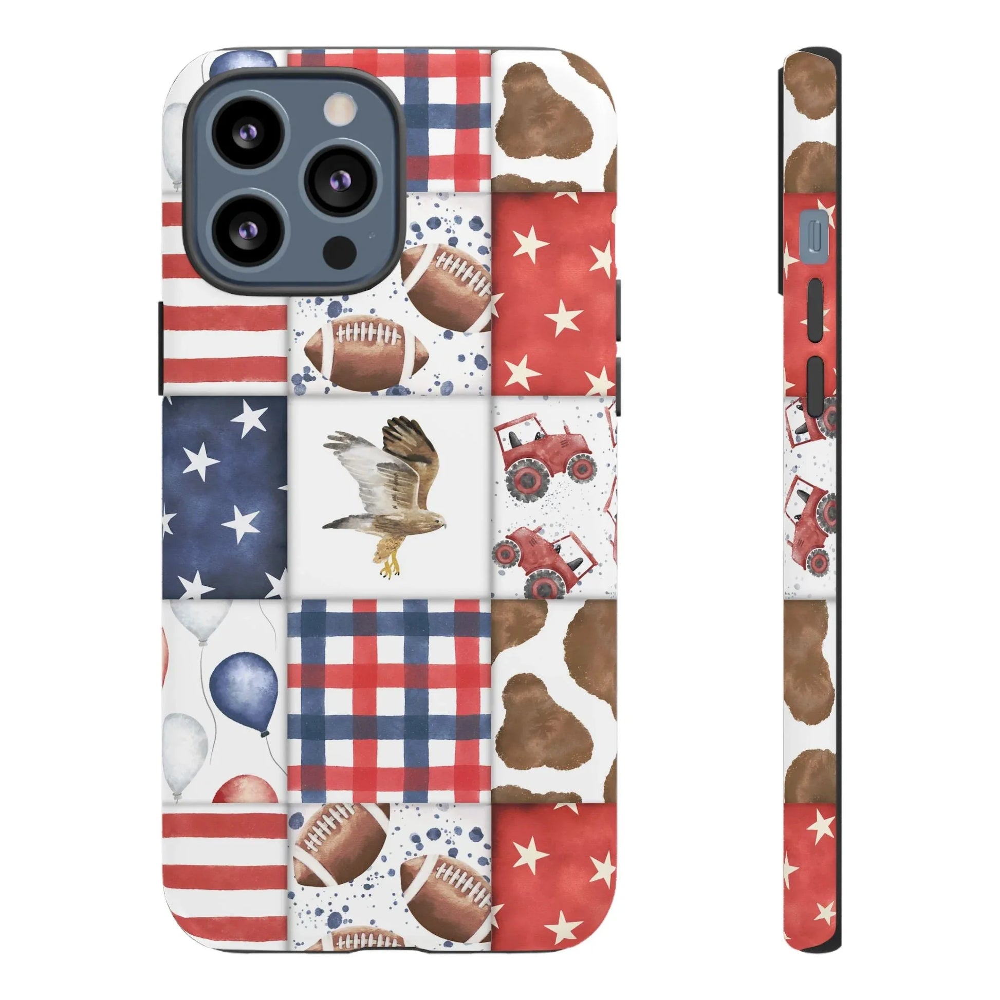 Patriot Patchwork iPhone Case - 13 Pro Max / Matte - Phone