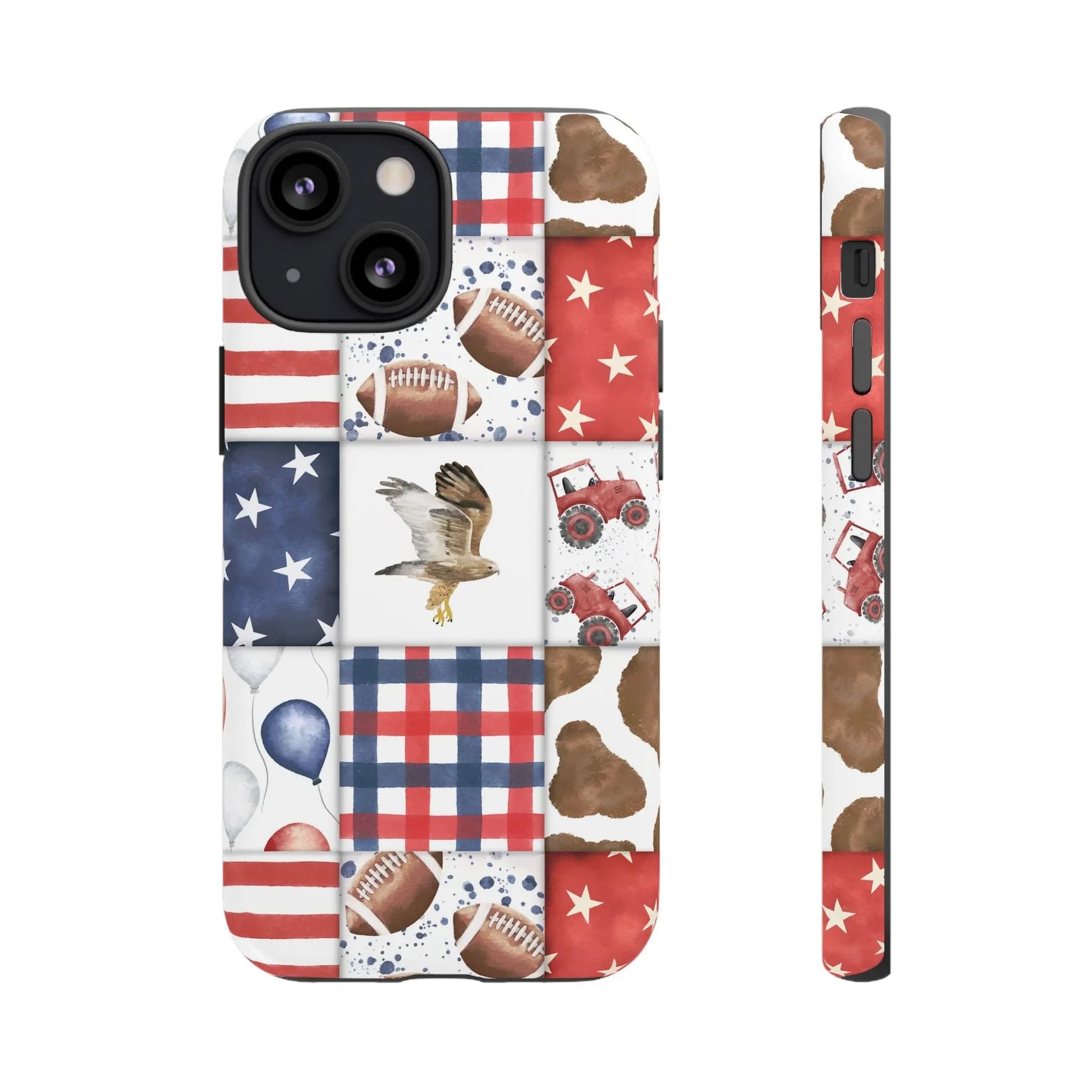 Patriot Patchwork iPhone Case - 13 Mini / Matte - Phone