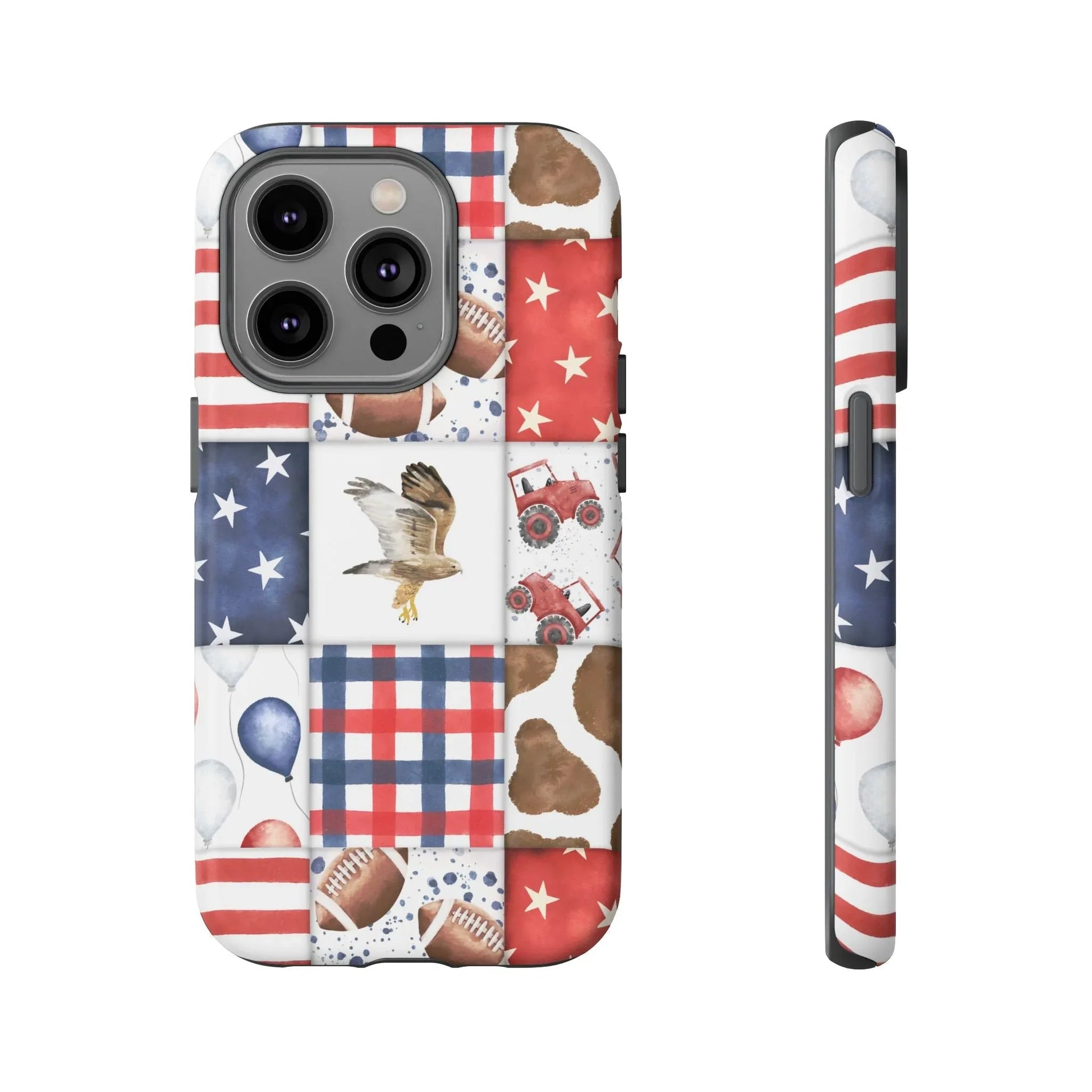 Patriot Patchwork iPhone Case - 14 Pro / Matte - Phone