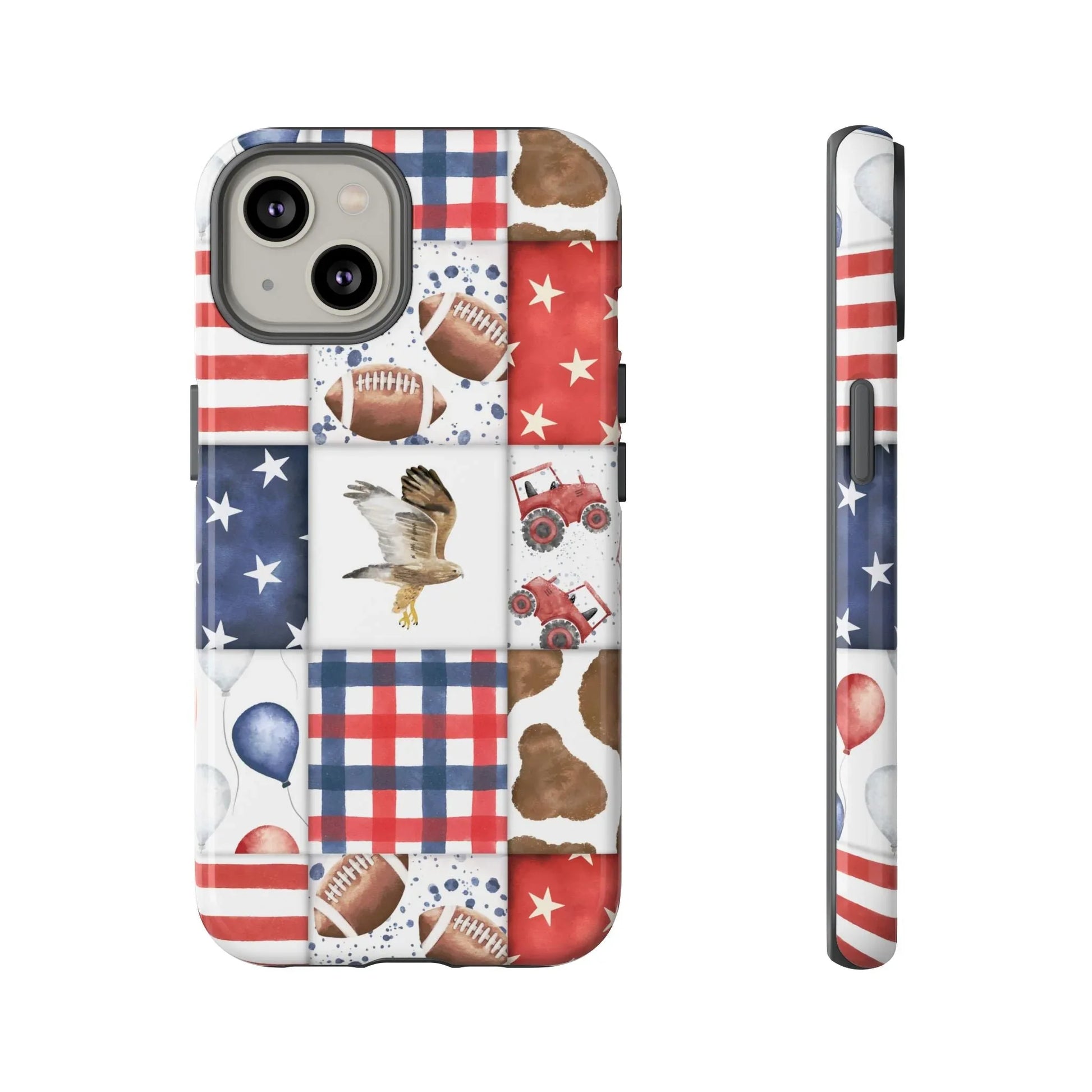 Patriot Patchwork iPhone Case - 14 / Glossy - Phone