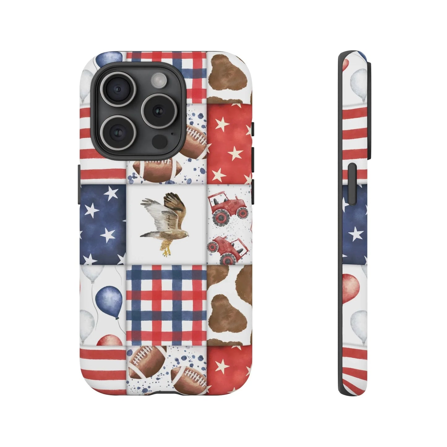 Patriot Patchwork iPhone Case - 15 Pro / Matte - Phone