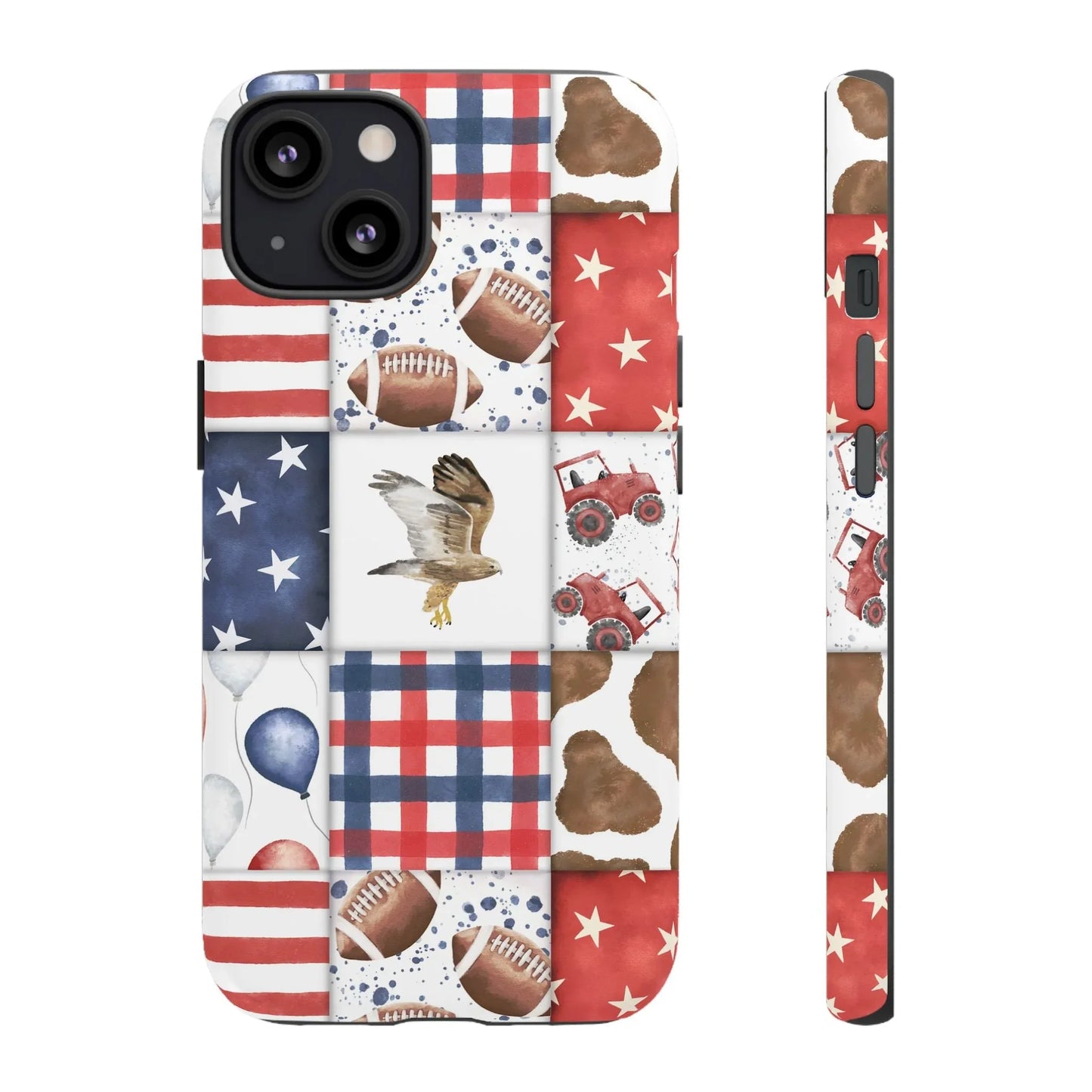 Patriot Patchwork iPhone Case - 13 / Matte - Phone