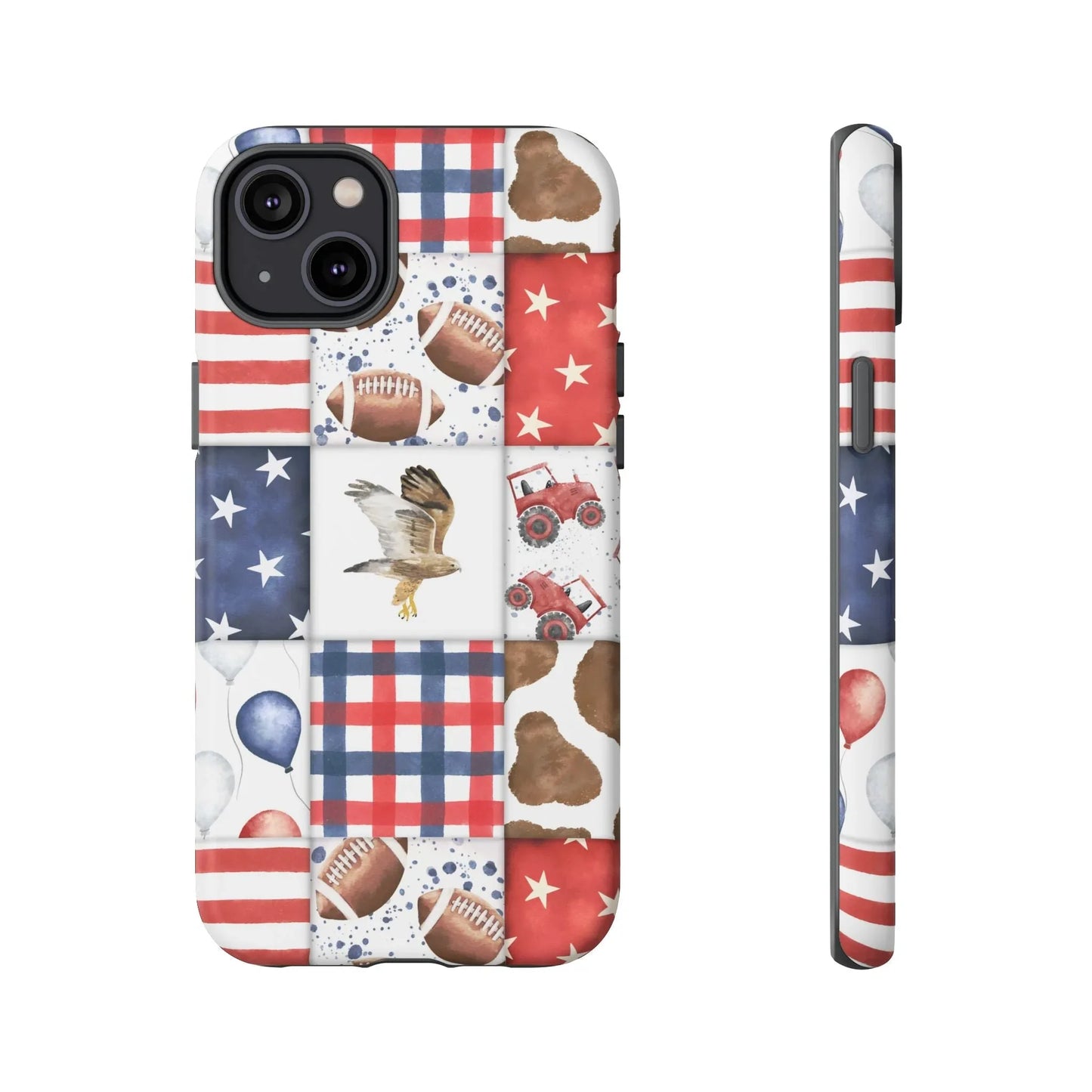 Patriot Patchwork iPhone Case - 14 Plus / Matte - Phone