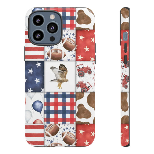 Patriot Patchwork iPhone Case - 13 Pro Max / Glossy - Phone
