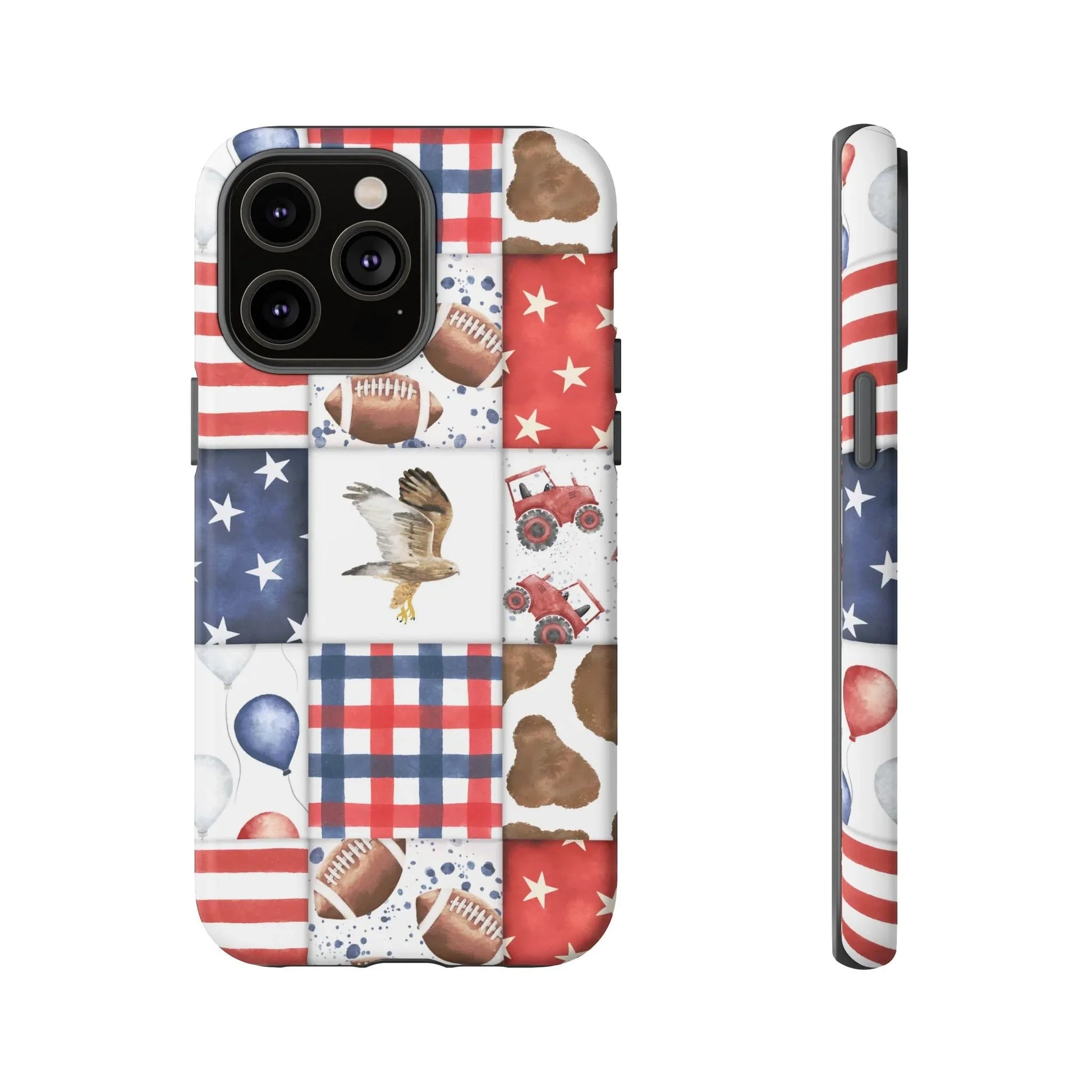 Patriot Patchwork iPhone Case - 14 Pro Max / Matte - Phone