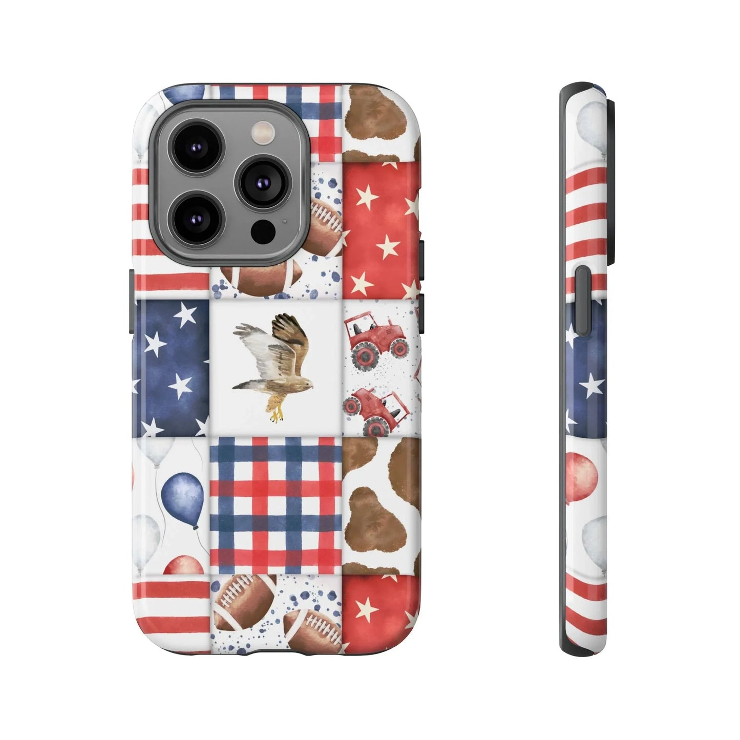Patriot Patchwork iPhone Case - 14 Pro / Glossy - Phone