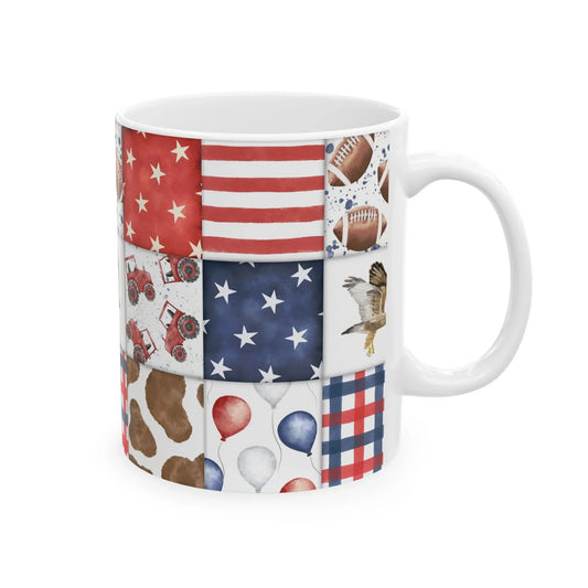 Patriot Patchwork Mug - 11oz