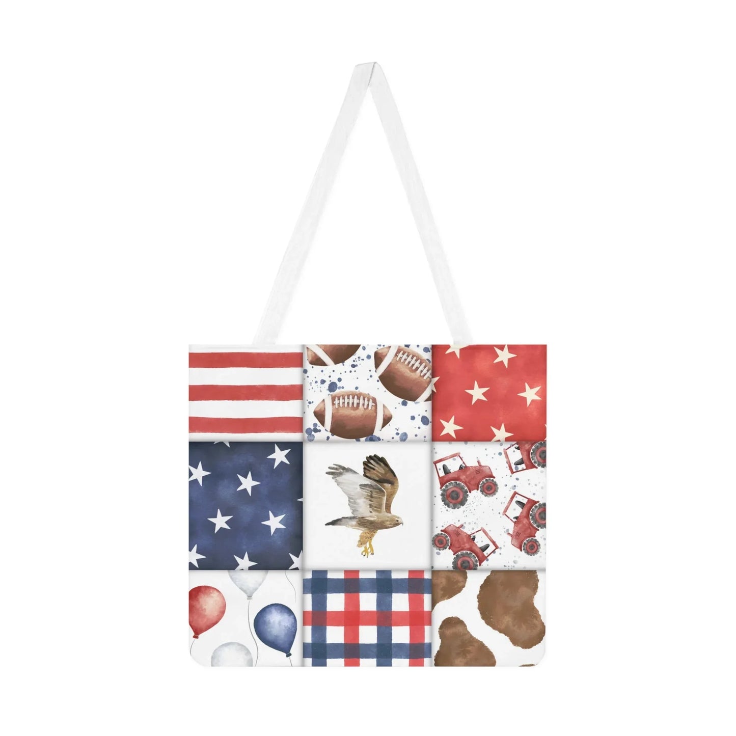 Patriot Patchwork Tote Bag - One size / White - Bags