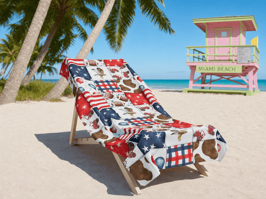 Patriot Patchwork Towel – RELLE Fashion & Lifestyle – Product Image