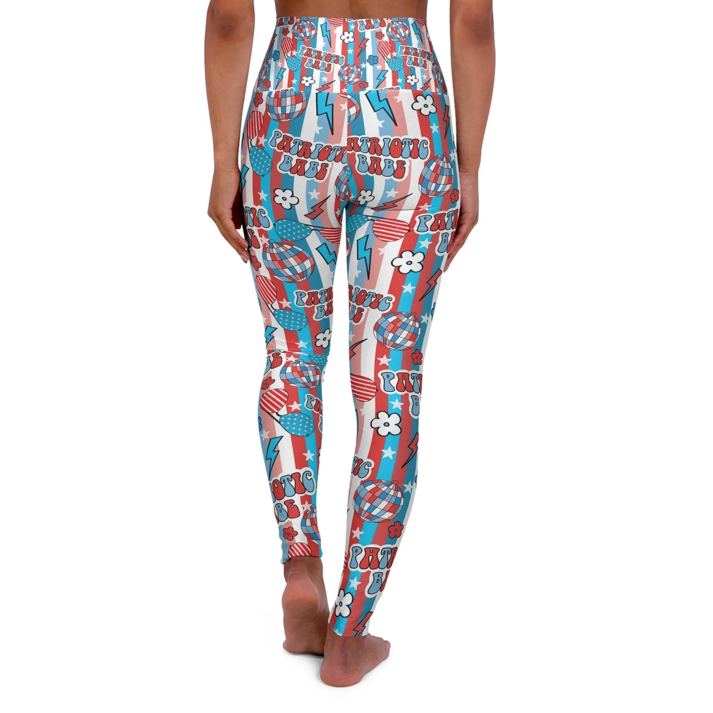 Patriotic Babe High Waisted Yoga Leggings - All Over Prints