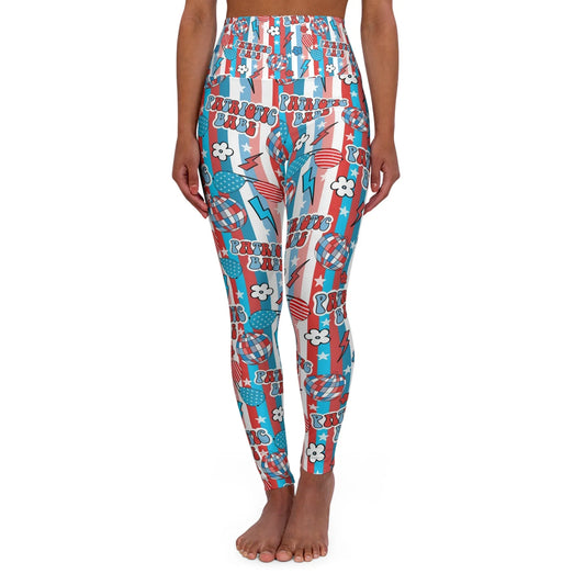 Patriotic Babe High Waisted Yoga Leggings - XS - All Over Prints