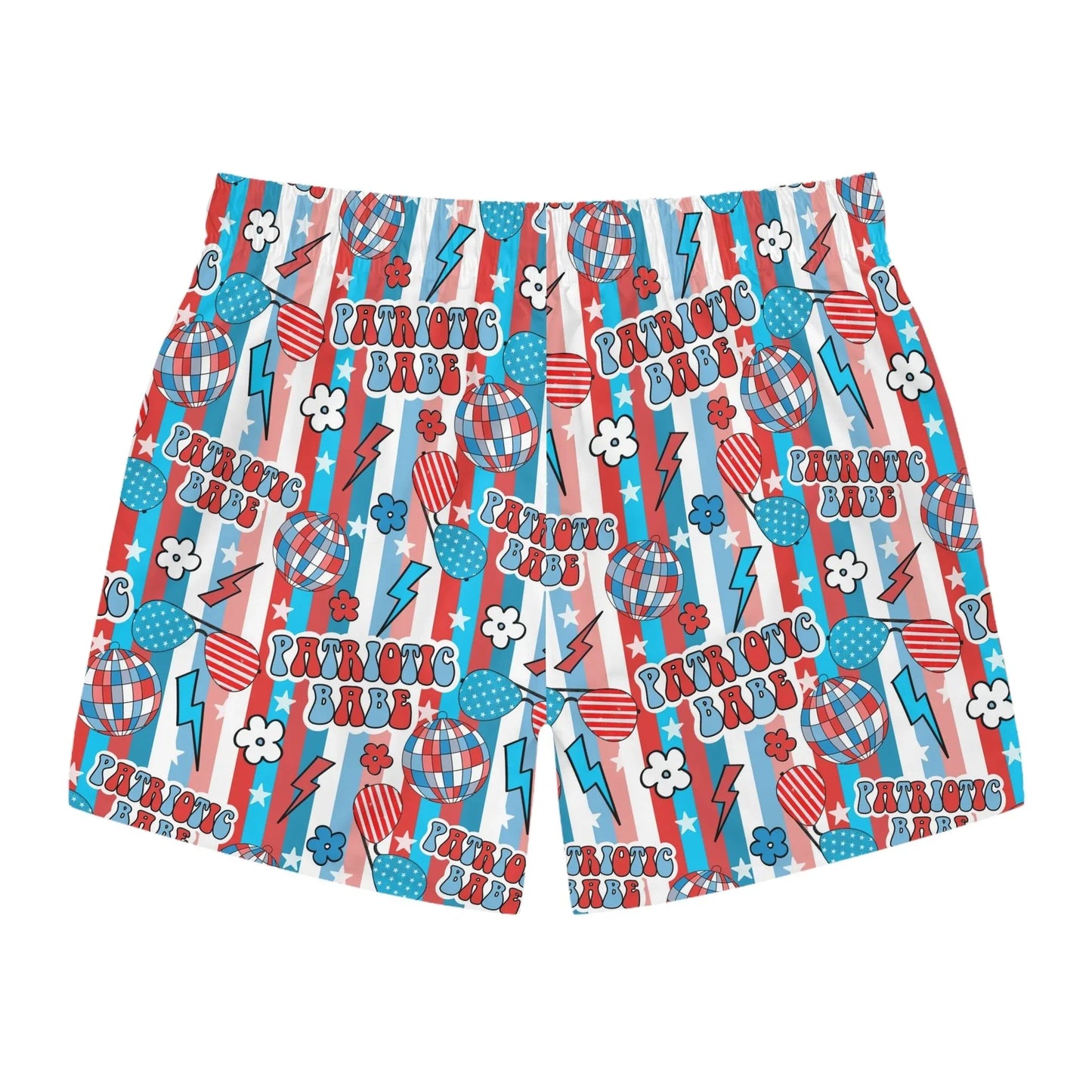 Patriotic Babe Swim Trunks - All Over Prints