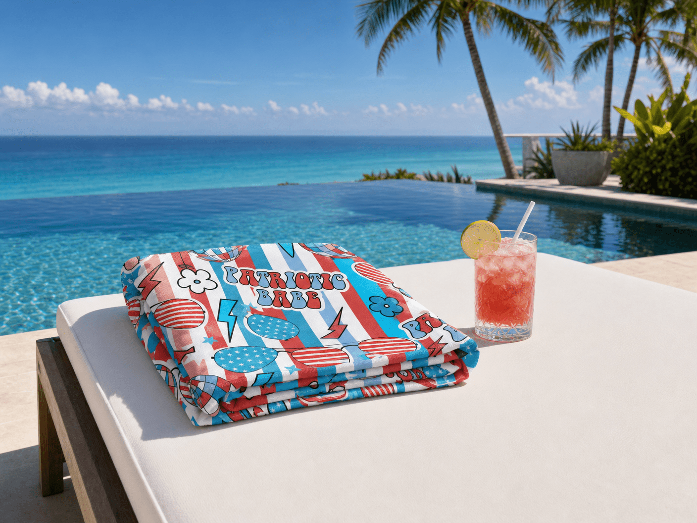 Patriotic Babe Towel – RELLE Fashion & Lifestyle – Product Image