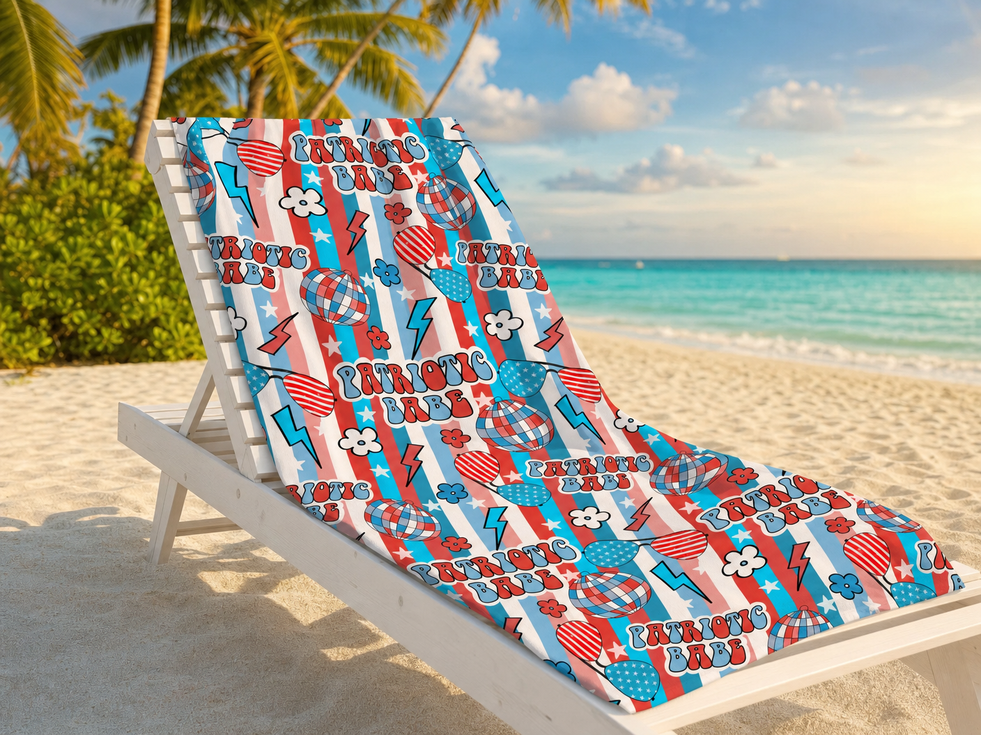 Patriotic Babe Towel – RELLE Fashion & Lifestyle – Product Image