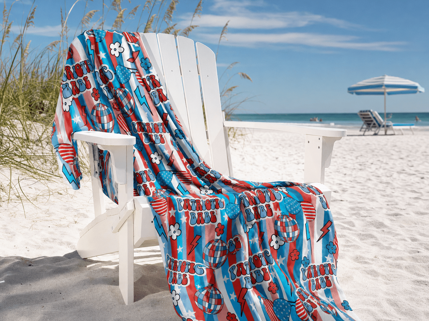 Patriotic Babe Towel – RELLE Fashion & Lifestyle – Product Image