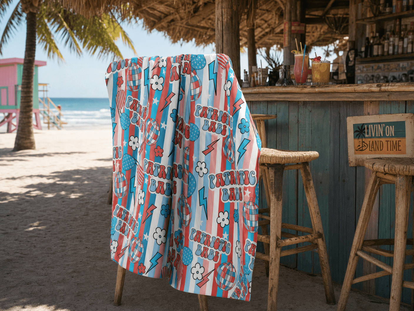 Patriotic Babe Towel – RELLE Fashion & Lifestyle – Product Image