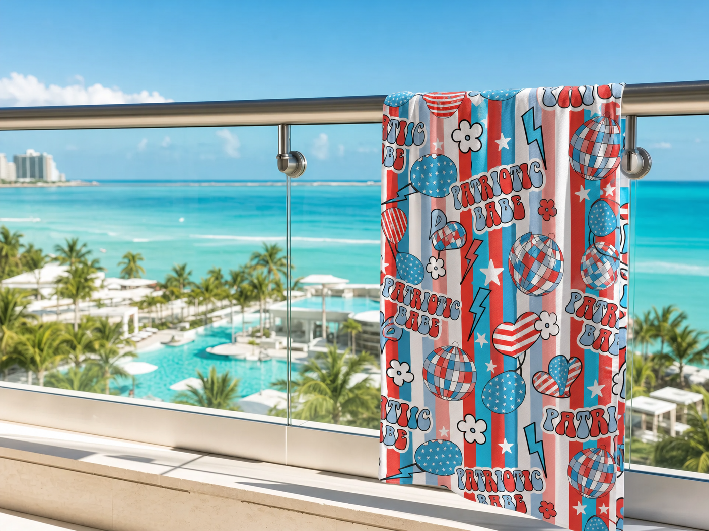 Patriotic Babe Towel – RELLE Fashion & Lifestyle – Product Image