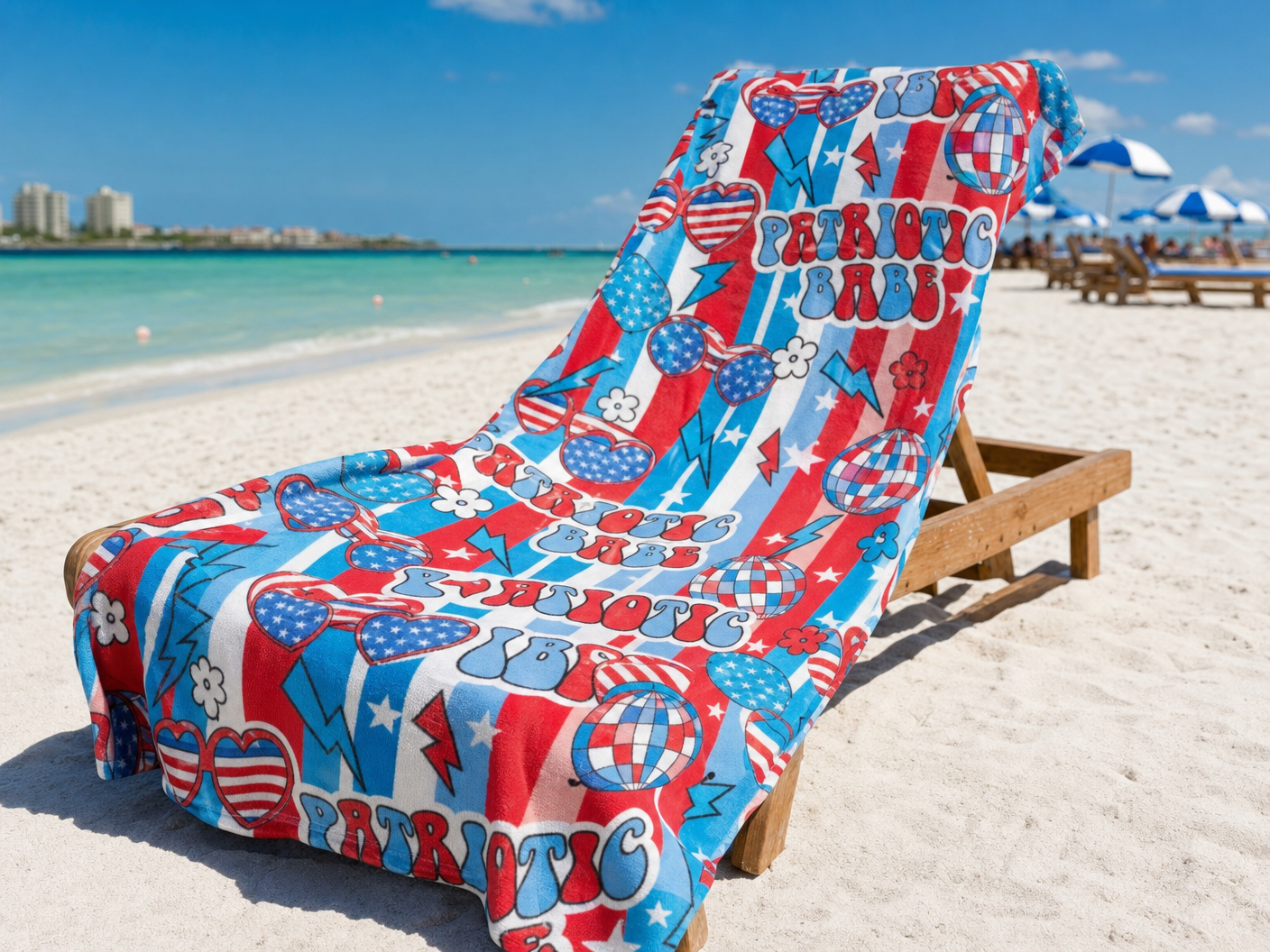 Patriotic Babe Towel – RELLE Fashion & Lifestyle – Product Image