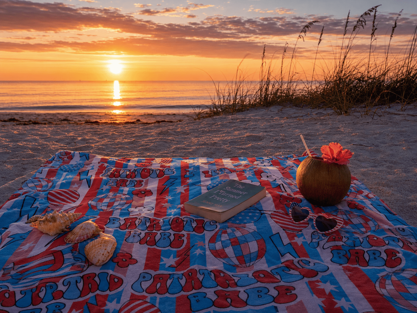 Patriotic Babe Towel – RELLE Fashion & Lifestyle – Product Image