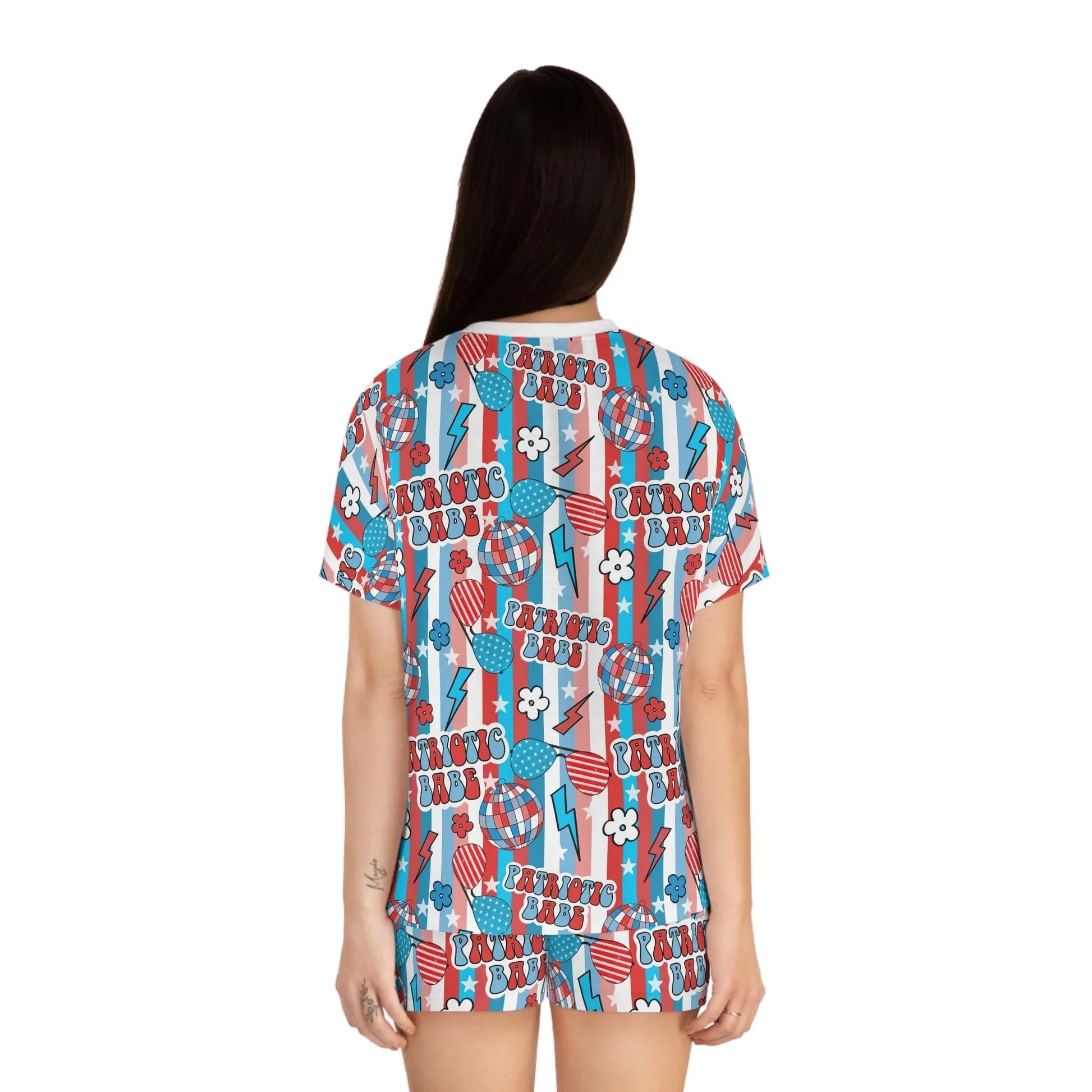 Patriotic Babe Women’s Short Pajama Set - All Over Prints
