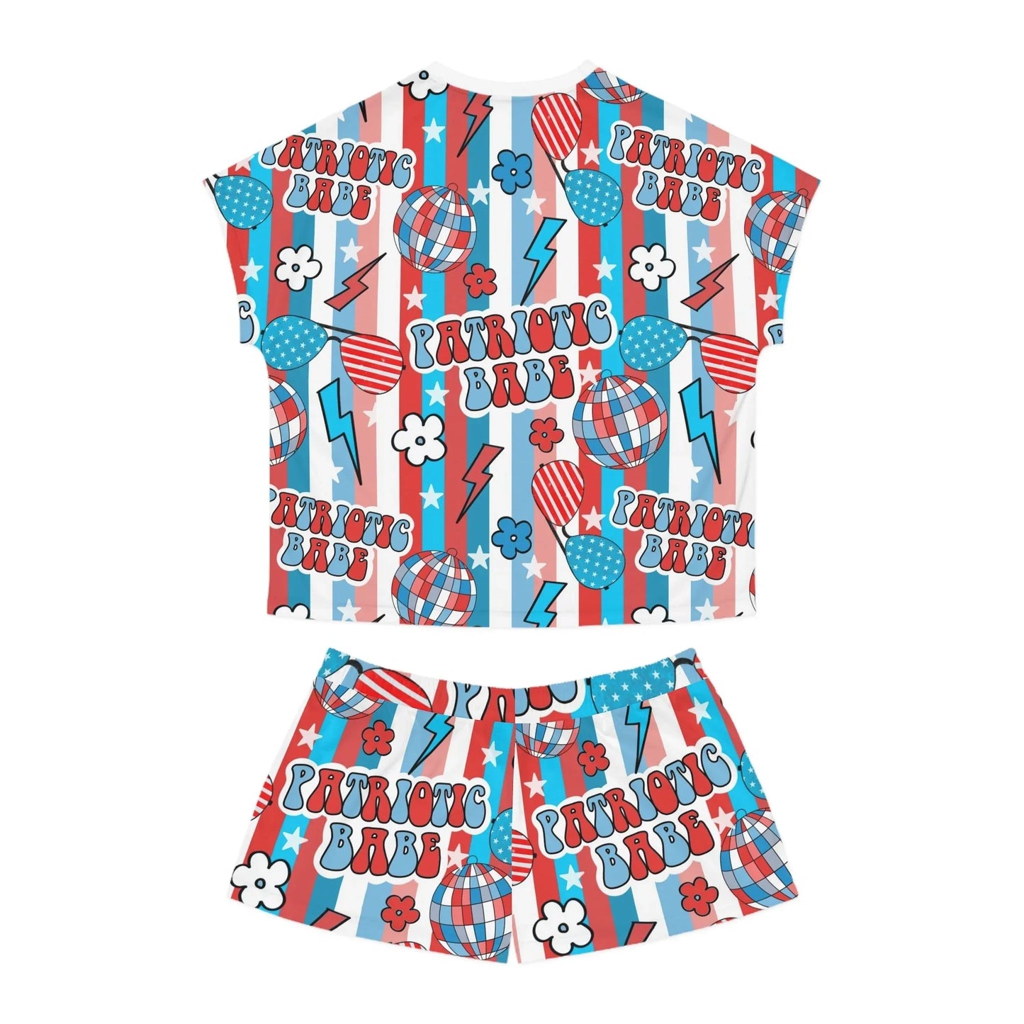 Patriotic Babe Women’s Short Pajama Set - All Over Prints