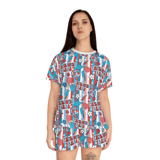 Patriotic Babe Women’s Short Pajama Set - All Over Prints