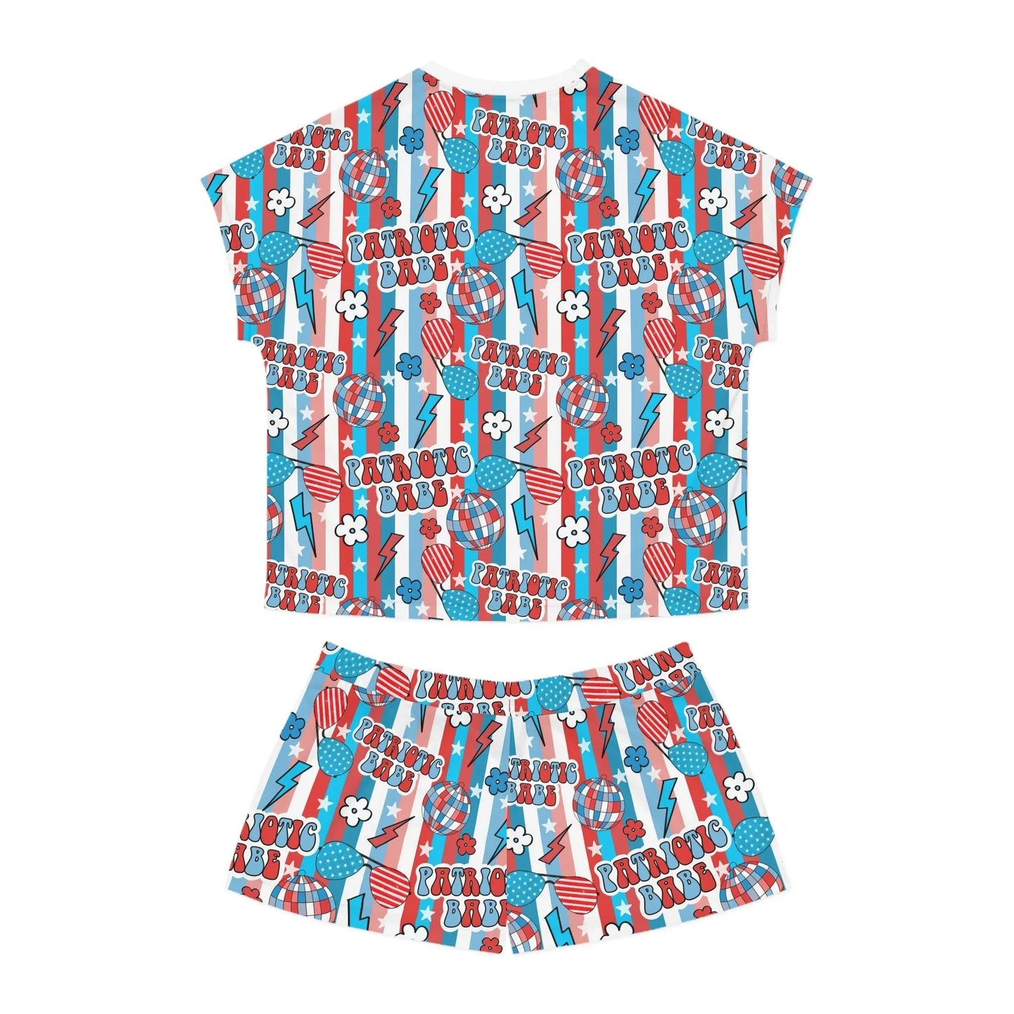 Patriotic Babe Women’s Short Pajama Set - All Over Prints