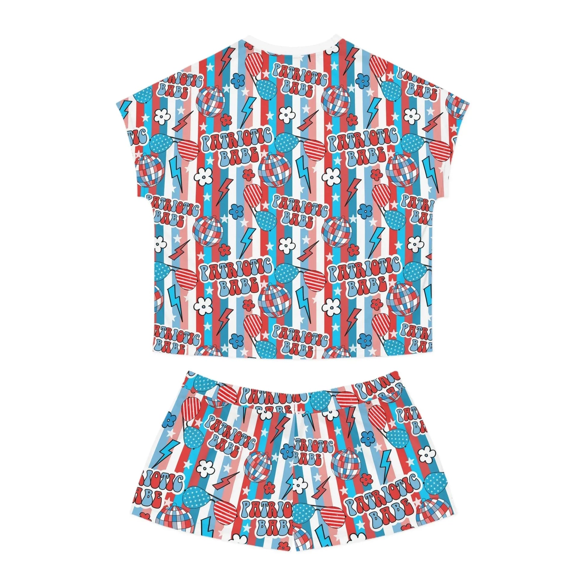 Patriotic Babe Women’s Short Pajama Set - All Over Prints