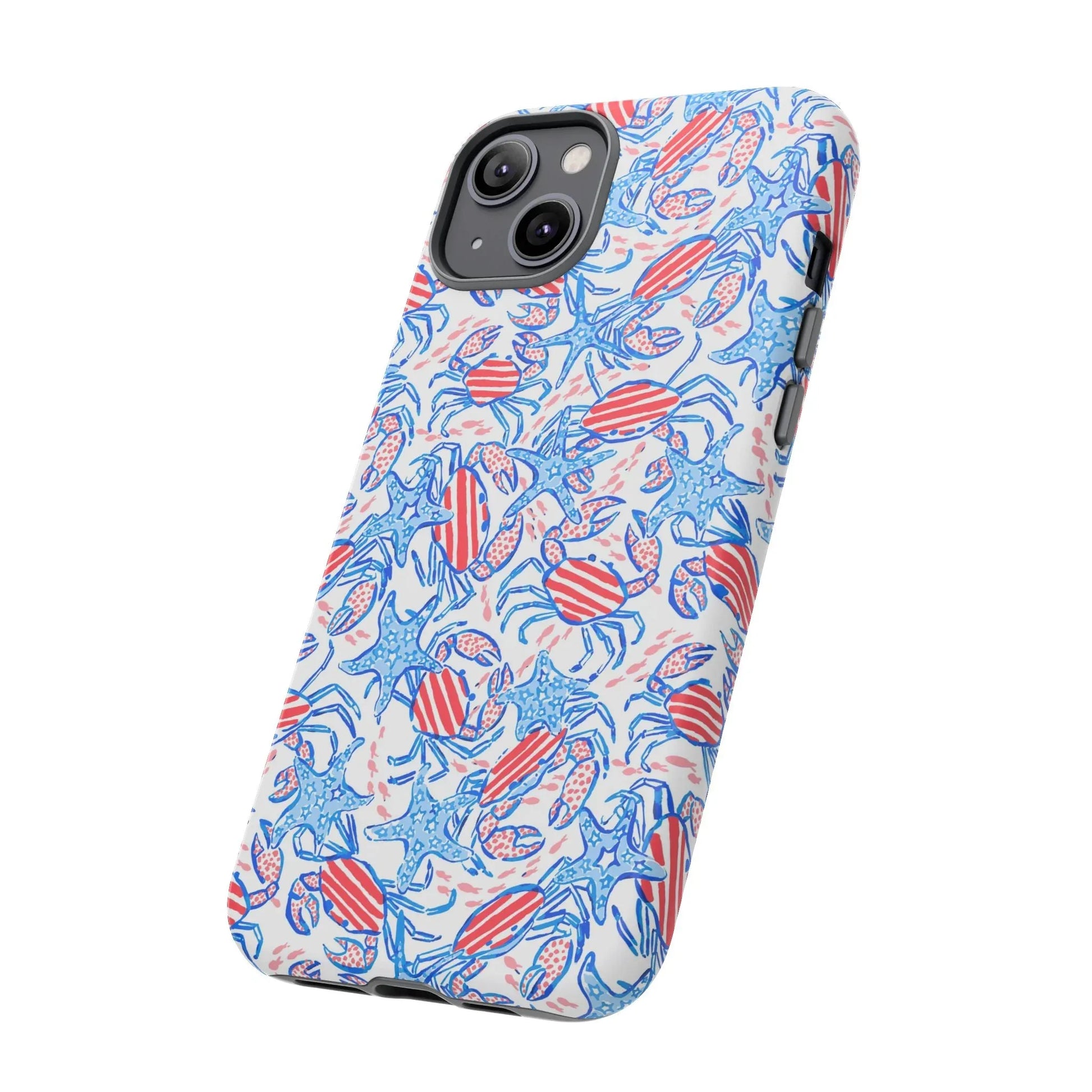 Patriotic Crab & Seashell iPhone Case - Phone