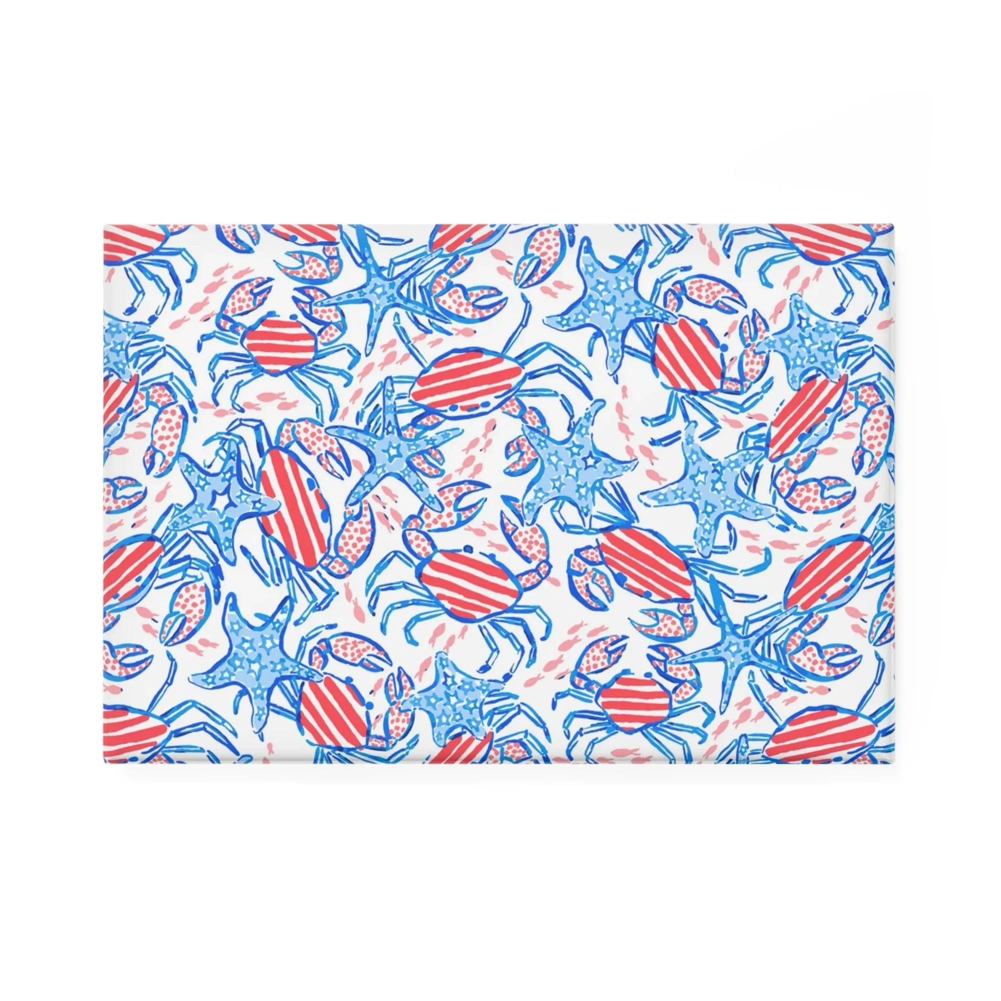 Patriotic Crab & Seashell Magnet - 1 pc / 2’’ x 3’’ / Rectangle - Home Decor