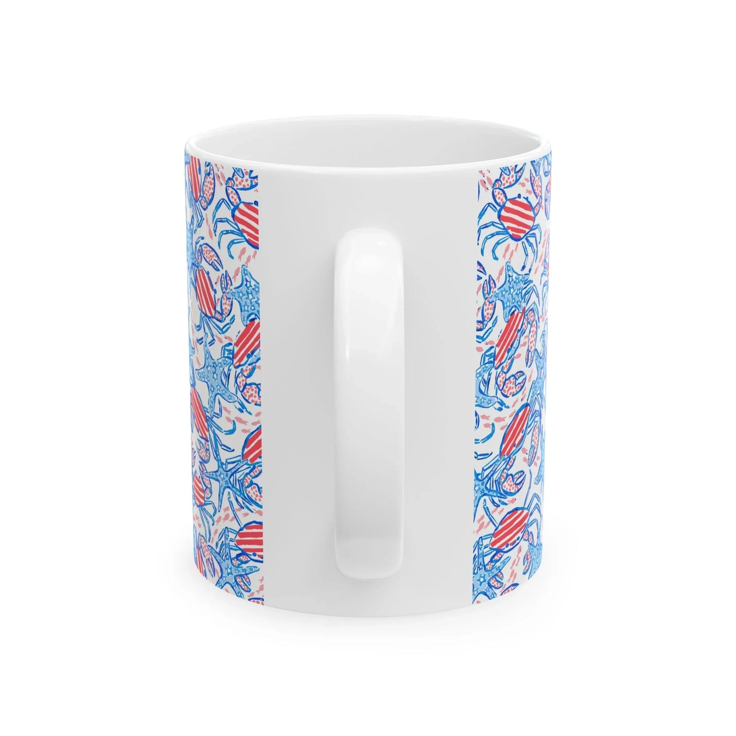Patriotic Crab & Seashell Mug - 11oz