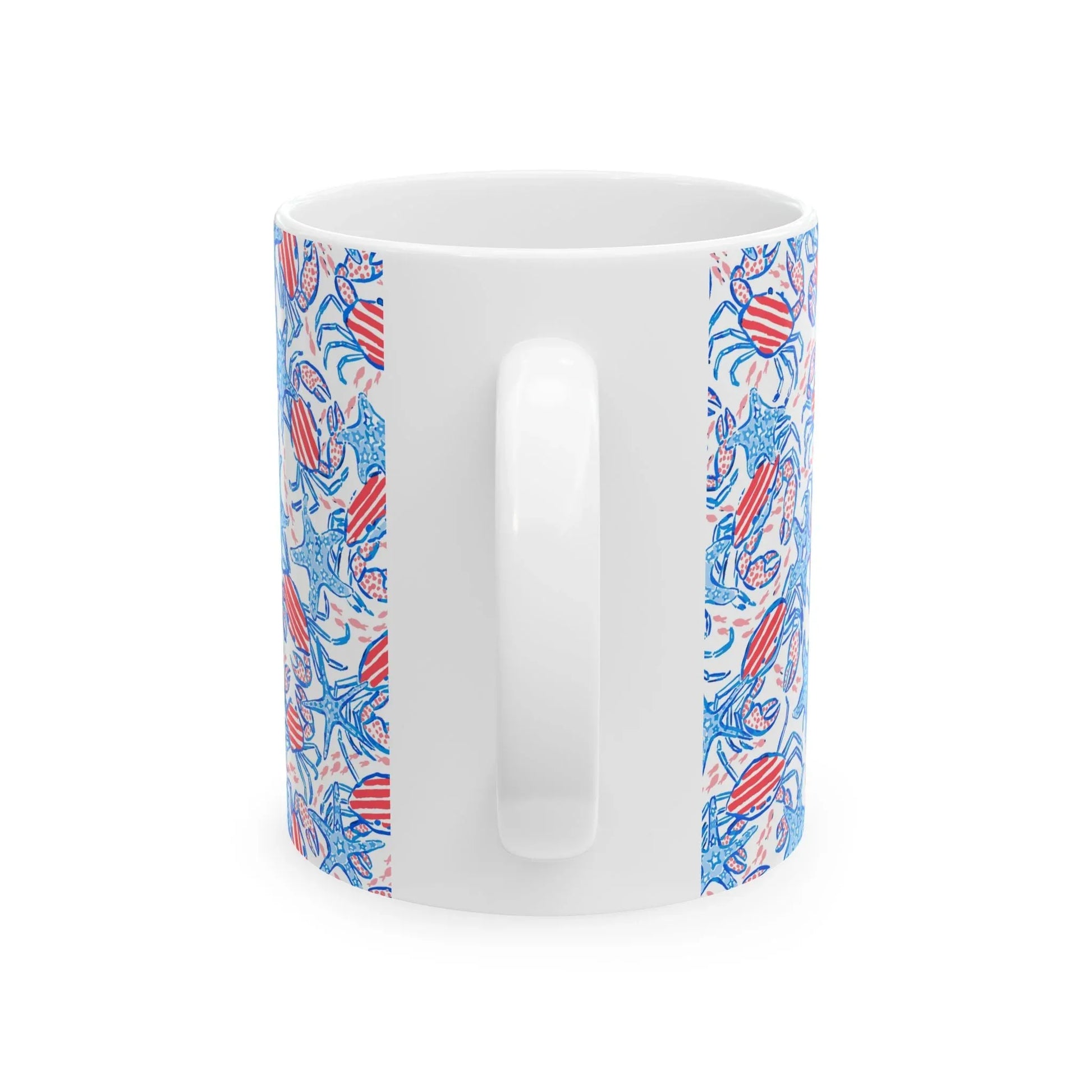Patriotic Crab & Seashell Mug - 11oz