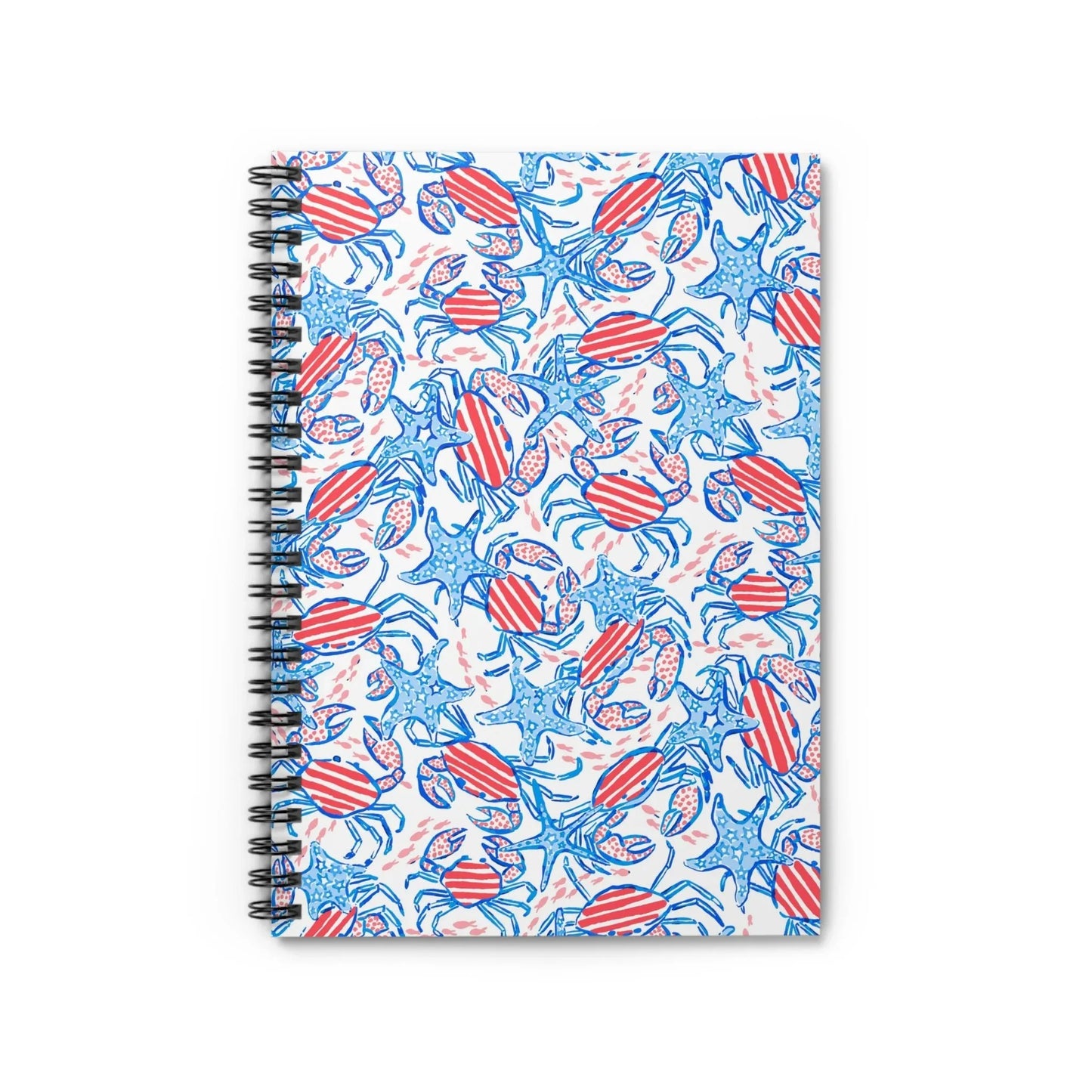 Patriotic Crab & Seashell Notebook - One Size - Paper products