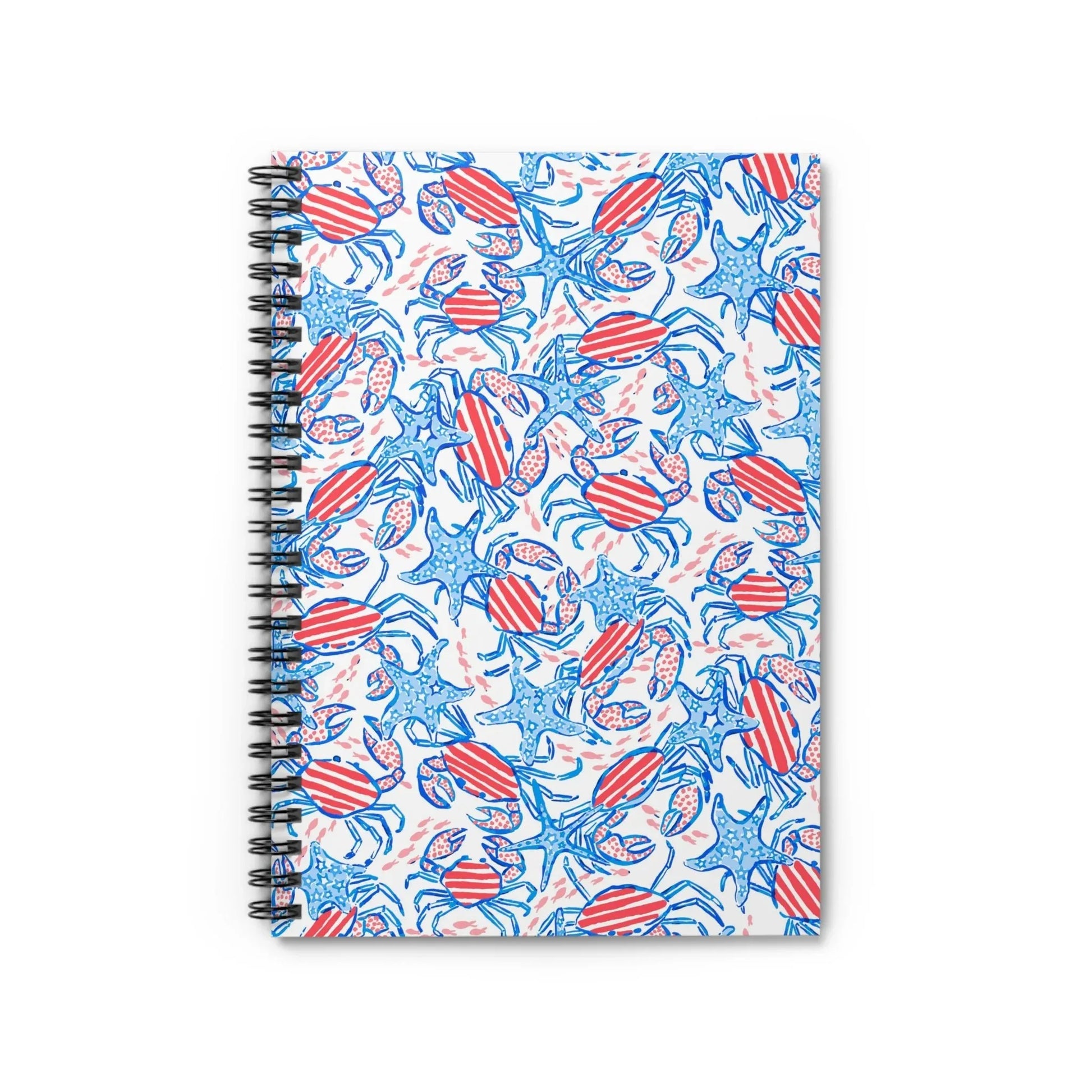 Patriotic Crab & Seashell Notebook - One Size - Paper products