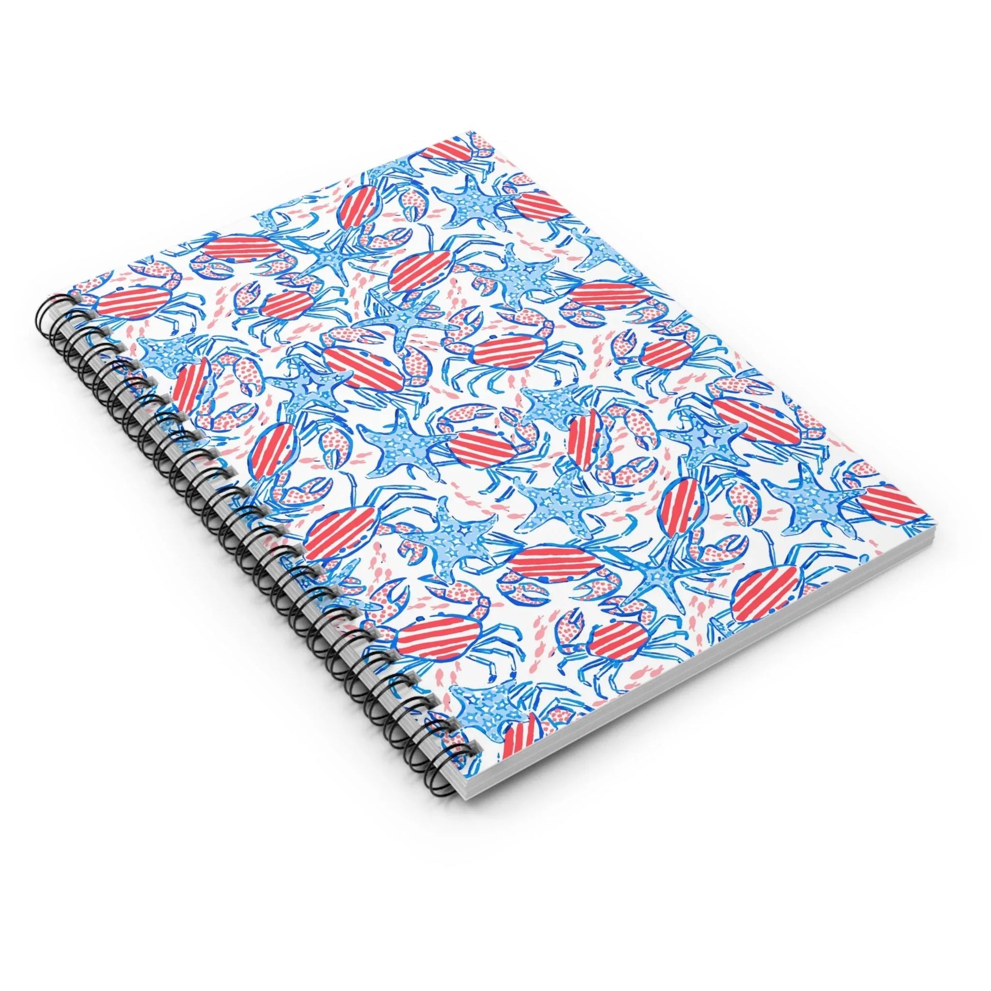 Patriotic Crab & Seashell Notebook - One Size - Paper products
