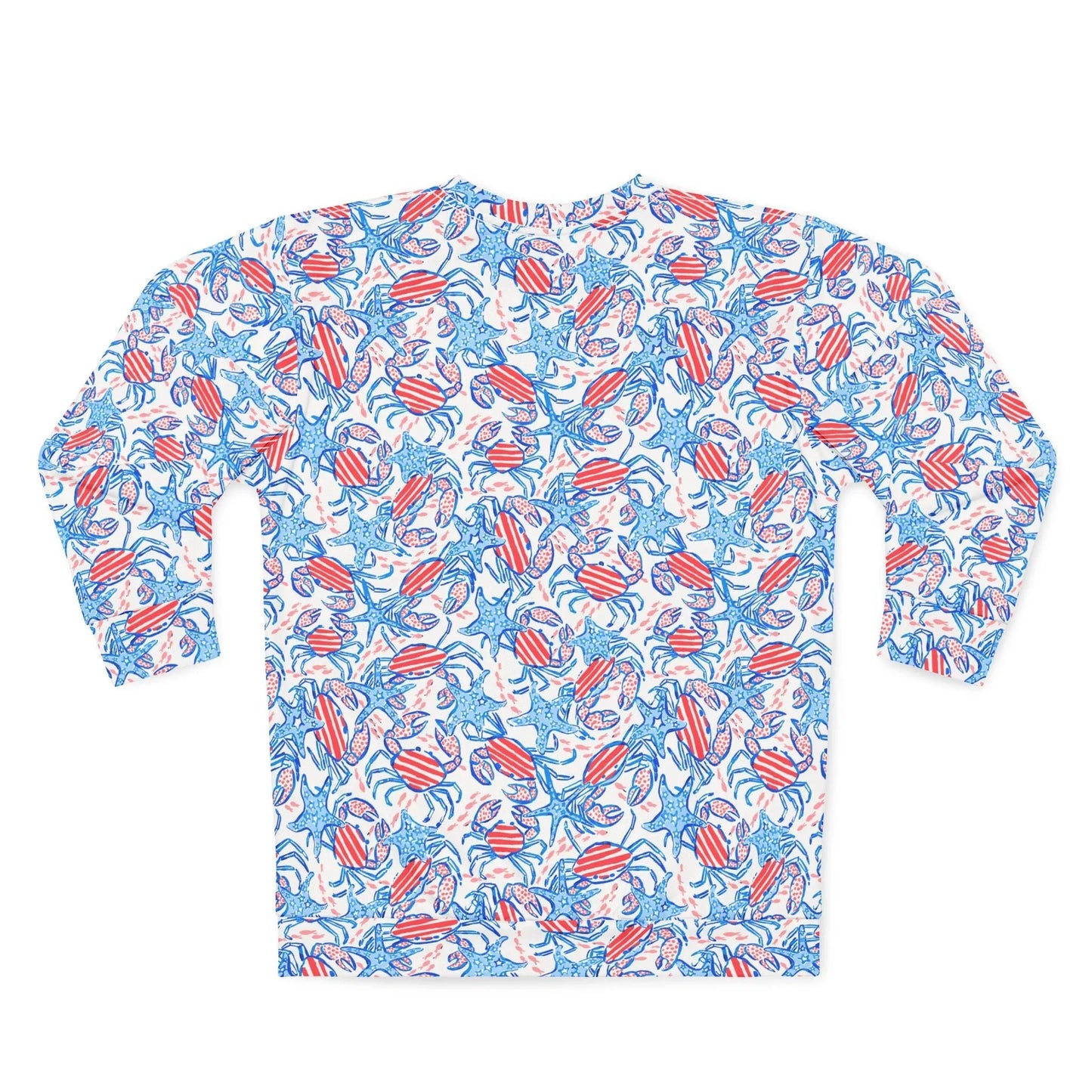 Patriotic Crab & Seashell Spirit Sweatshirt - All Over Prints