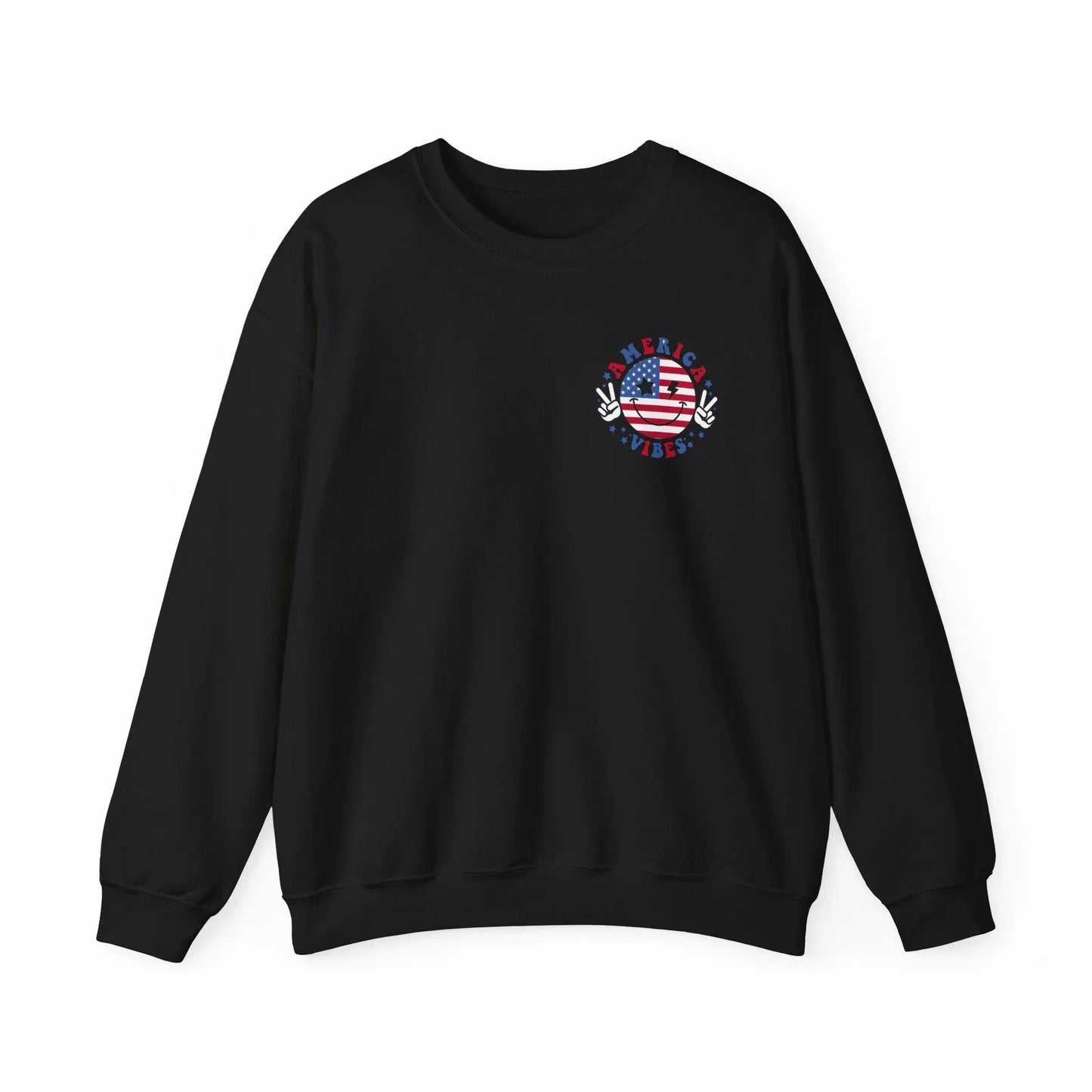Patriotic Smile Sweatshirt | Unisex - Black / S