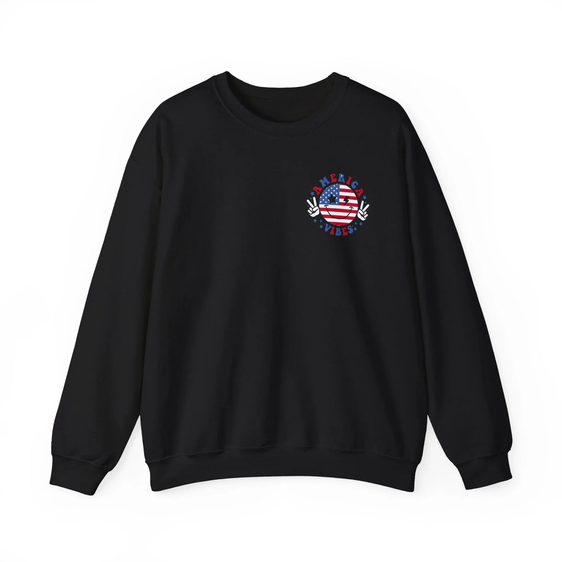 Patriotic Smile Sweatshirt | Unisex - Black / S