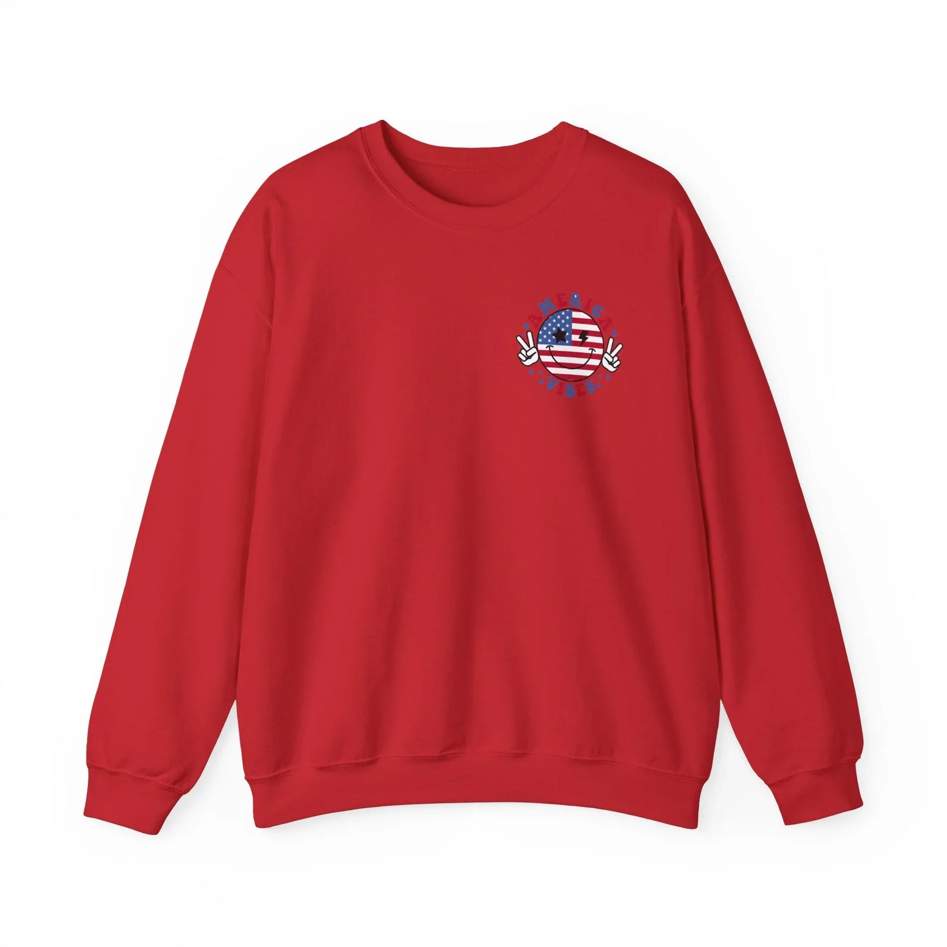 Patriotic Smile Sweatshirt | Unisex - Red / S