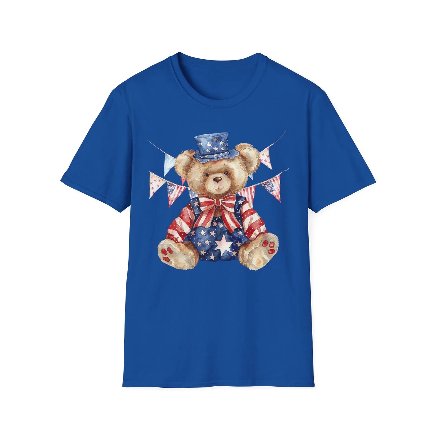 Patriotic Teddy Bear T-Shirt | Unisex - XS / Royal