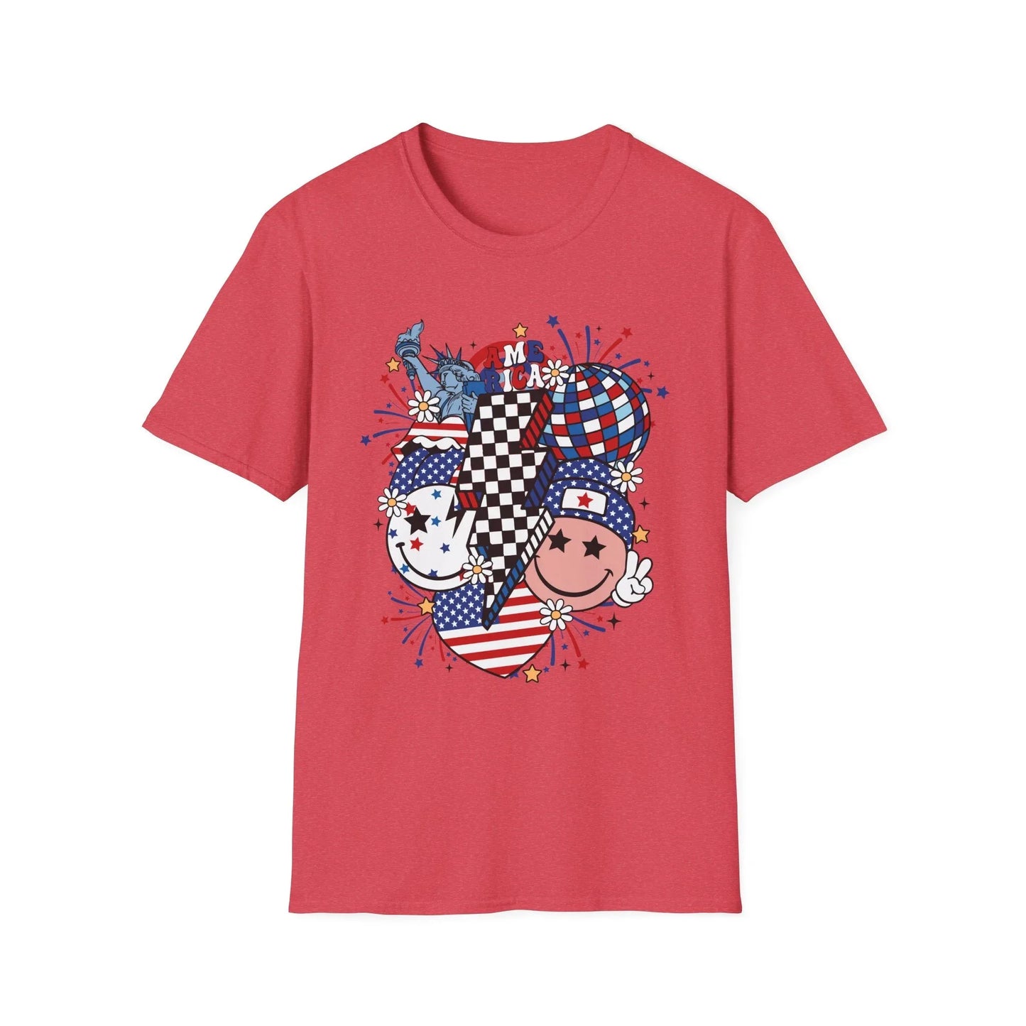 Peace & Liberty T-Shirt | Unisex - S / Heather Red