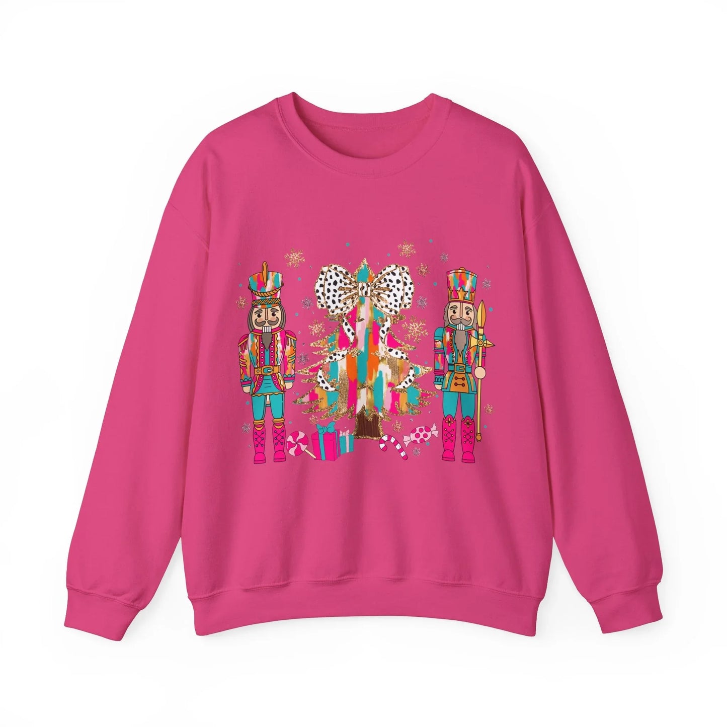 Pink Christmas Sweatshirt - S / Heliconia