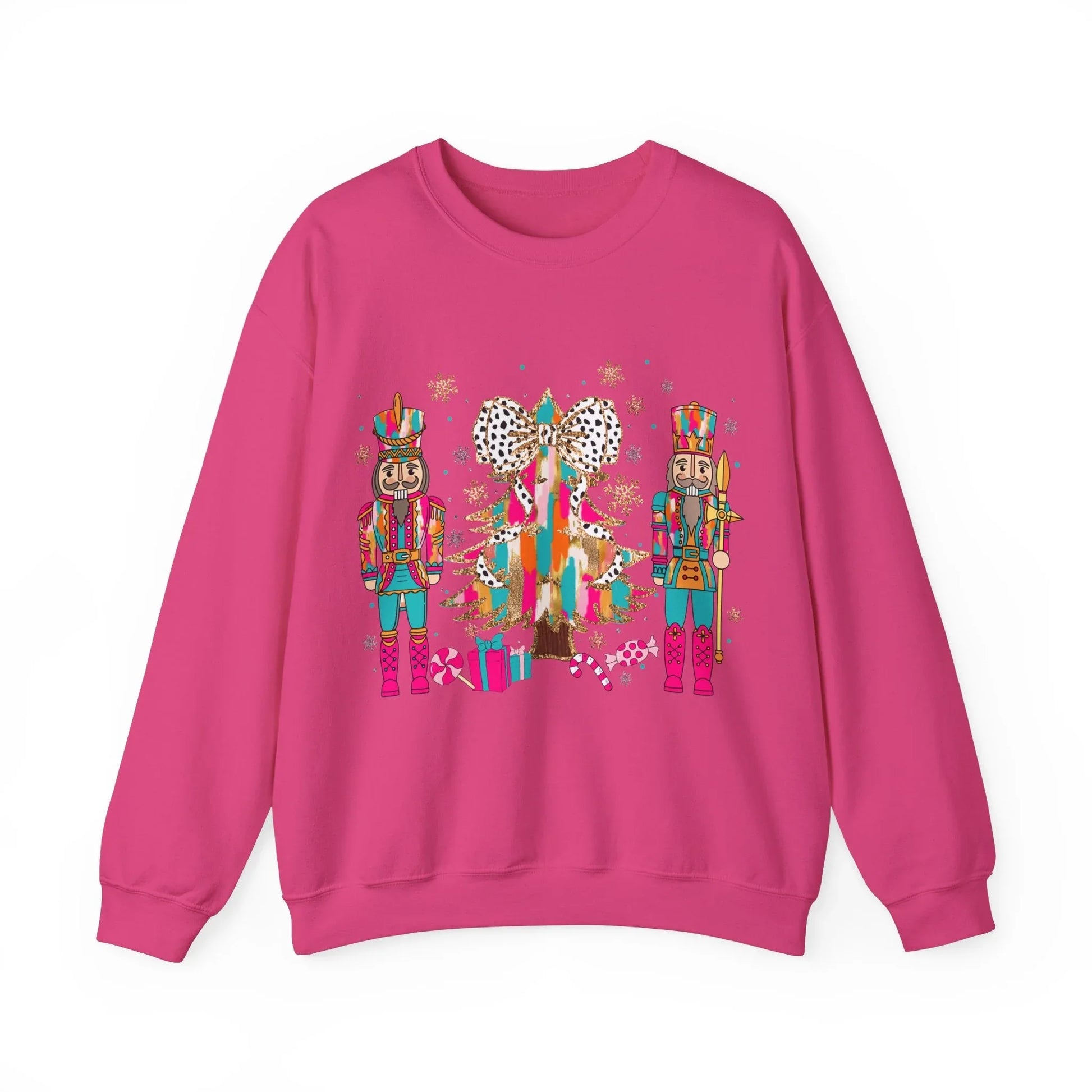 Pink Christmas Sweatshirt - S / Heliconia